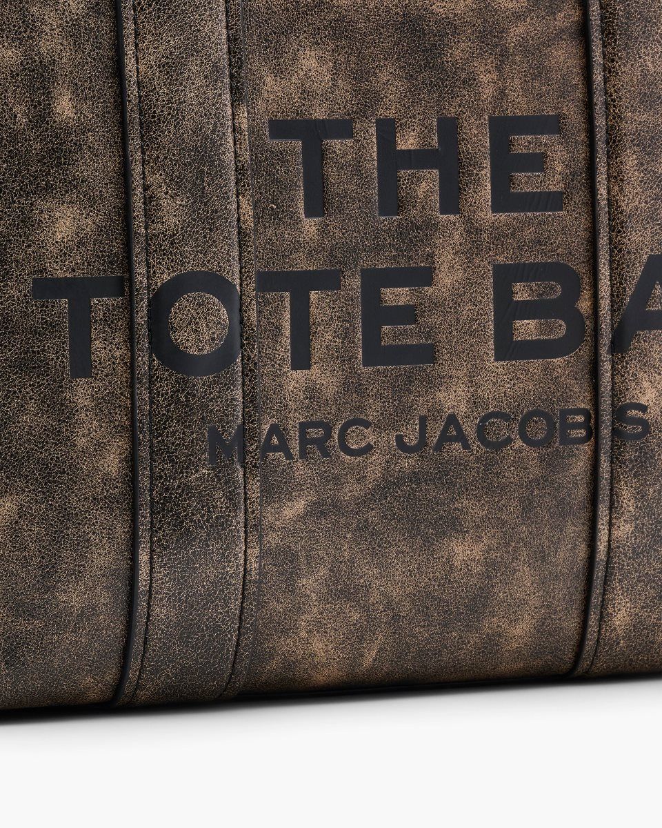 The Tote Bag Marc Jacobs The Distressed Leather Medium Tote Bag γυναικεια καφε | 092183OLR