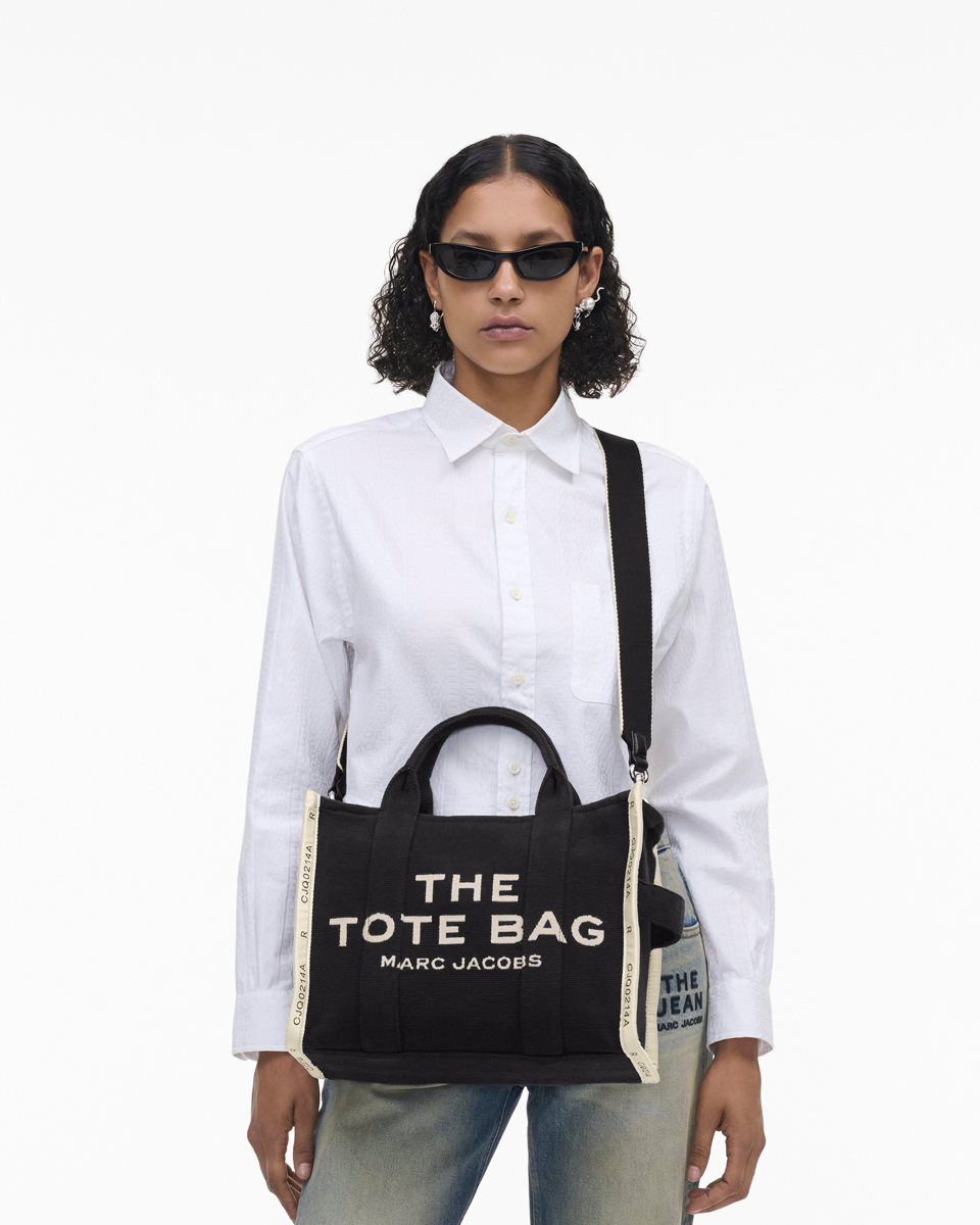 The Tote Bag Marc Jacobs The Jacquard Medium Tote Bag γυναικεια μαυρα | 624837VWG