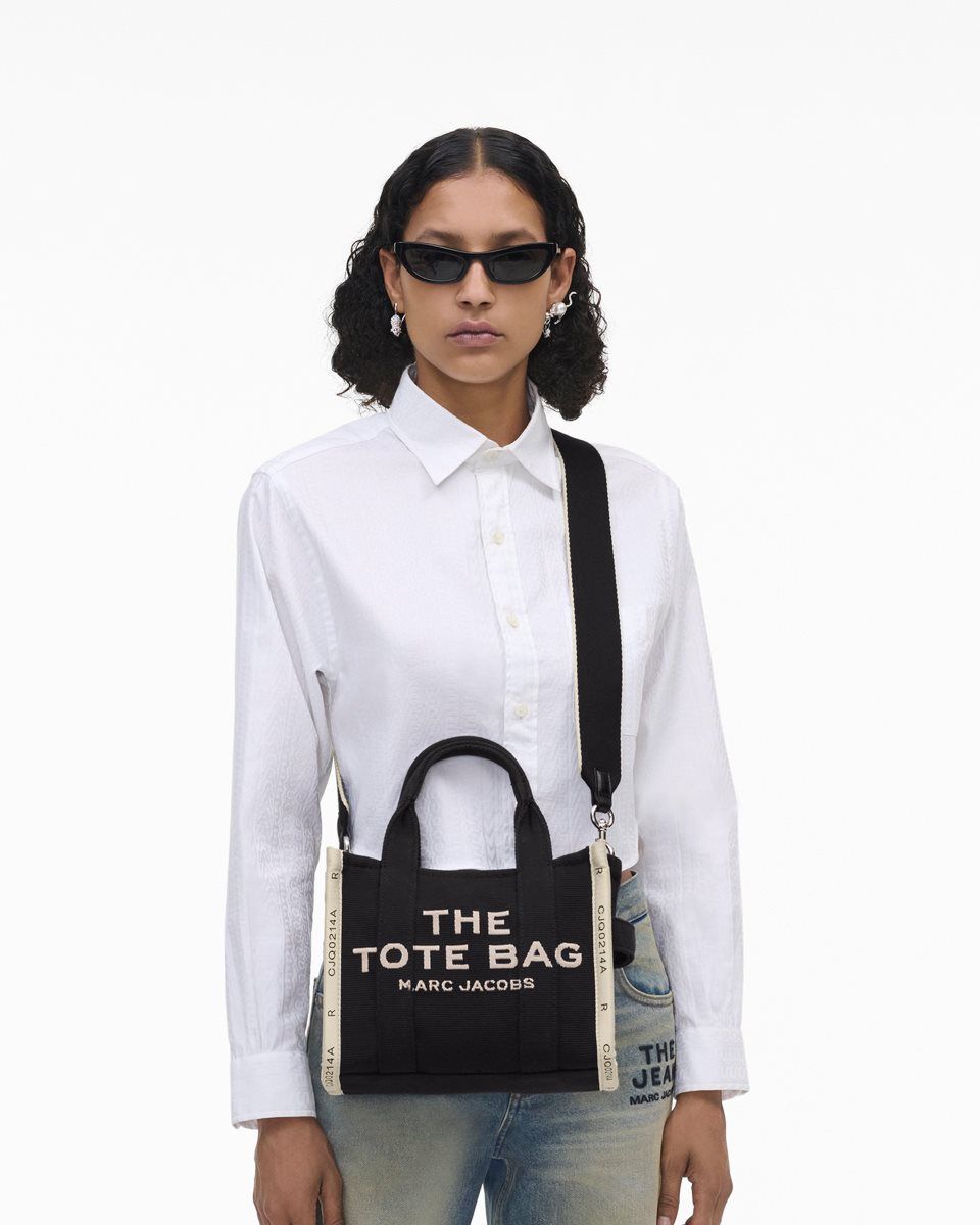 The Tote Bag Marc Jacobs The Jacquard Small Tote Bag γυναικεια μαυρα | 906428UJF