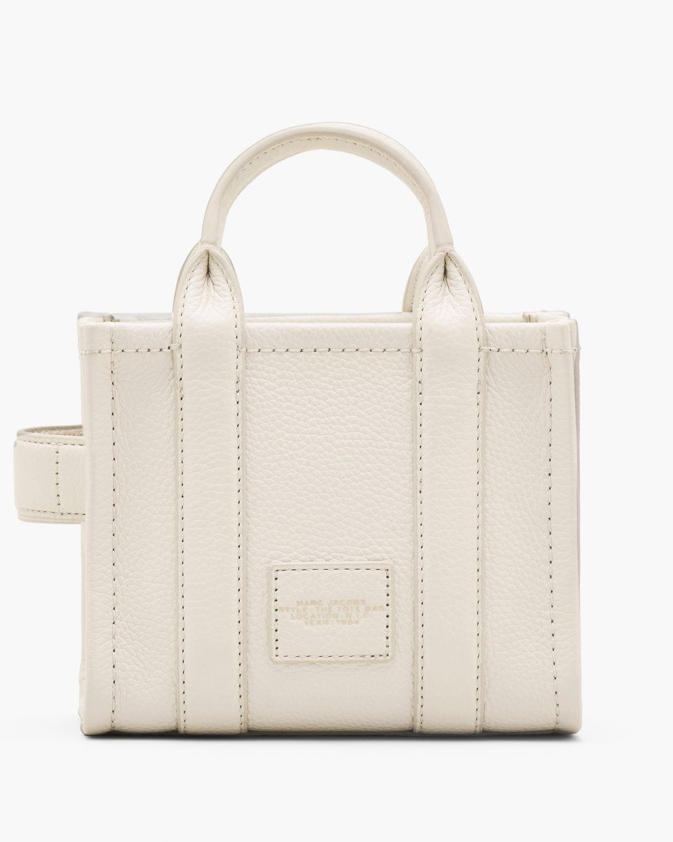 The Tote Bag Marc Jacobs The Leather Crossbody Tote Bag γυναικεια ασημι | 935046LUD