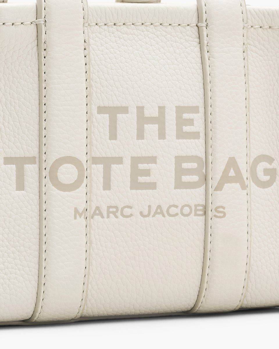 The Tote Bag Marc Jacobs The Leather Crossbody Tote Bag γυναικεια ασημι | 935046LUD