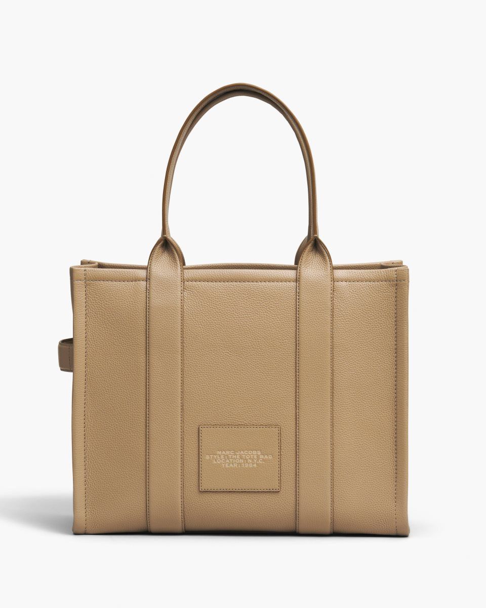 The Tote Bag Marc Jacobs The Leather Large Tote Bag γυναικεια καφε | 584307SXV