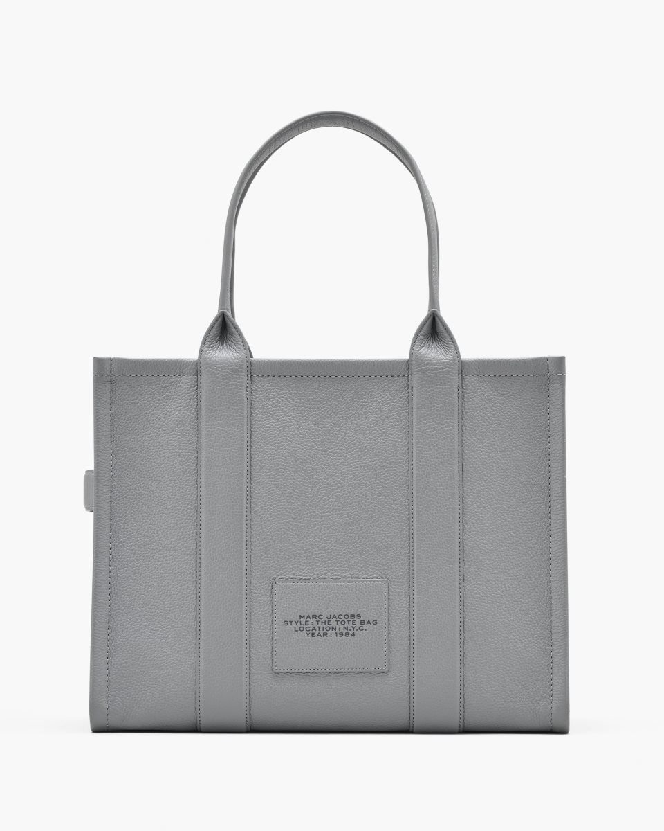 The Tote Bag Marc Jacobs The Leather Large Tote Bag γυναικεια γκρι | 805412NVQ