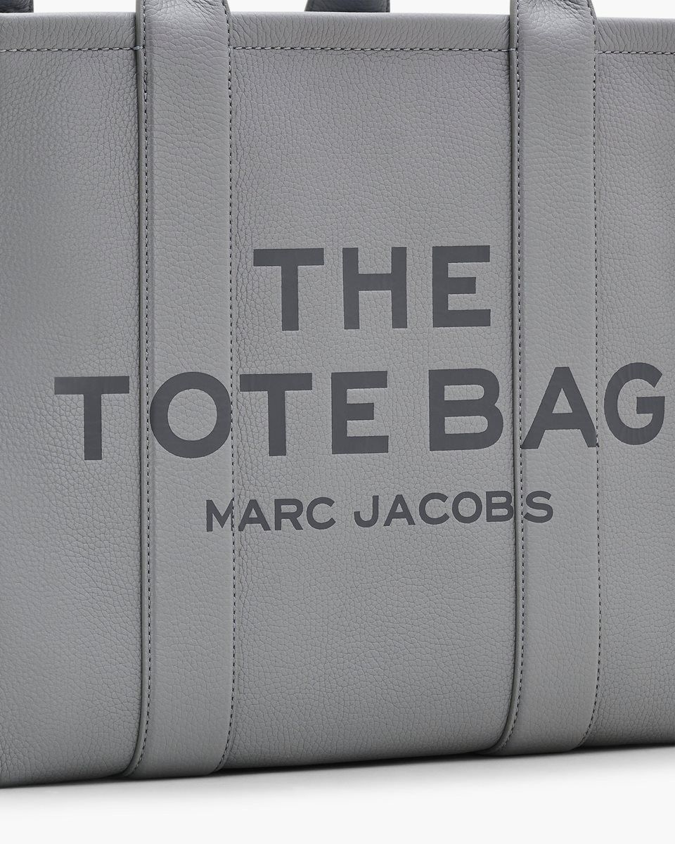 The Tote Bag Marc Jacobs The Leather Large Tote Bag γυναικεια γκρι | 805412NVQ