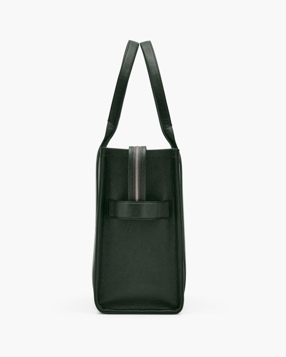 The Tote Bag Marc Jacobs The Leather Large Tote Bag γυναικεια σκούρο πρασινο | 904785ZPS