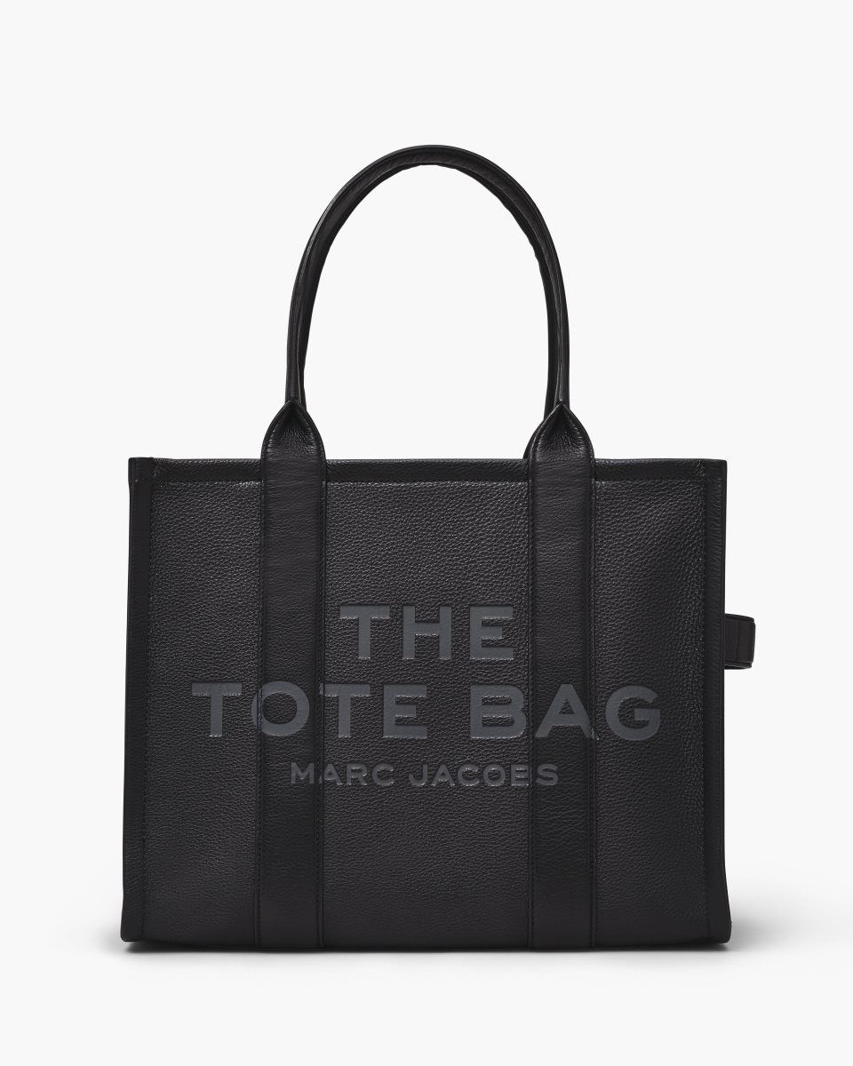 The Tote Bag Marc Jacobs The Leather Large Tote Bag γυναικεια μαυρα | 924180XBD