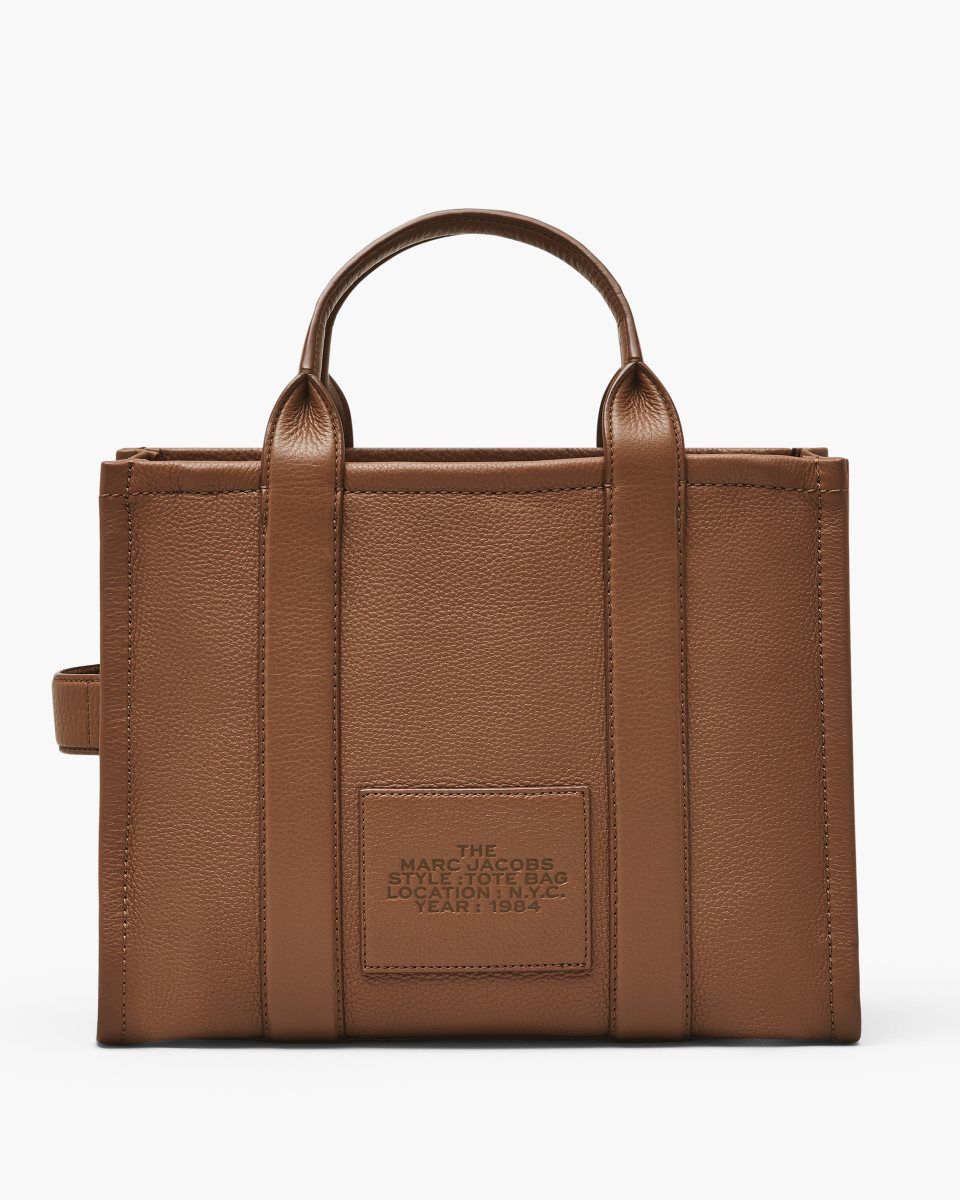 The Tote Bag Marc Jacobs The Leather Medium Tote Bag γυναικεια Argan Oil | 178694QIH