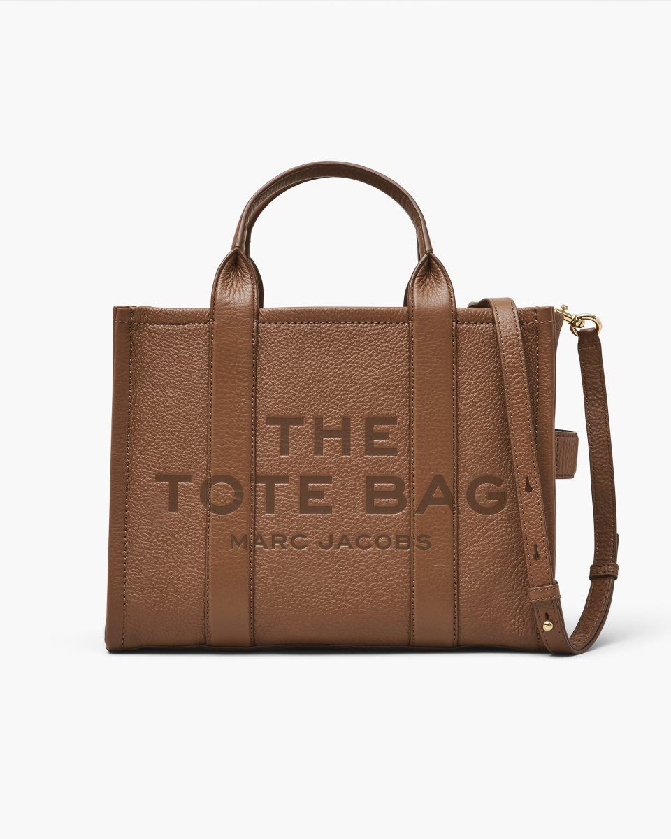 The Tote Bag Marc Jacobs The Leather Medium Tote Bag γυναικεια Argan Oil | 178694QIH