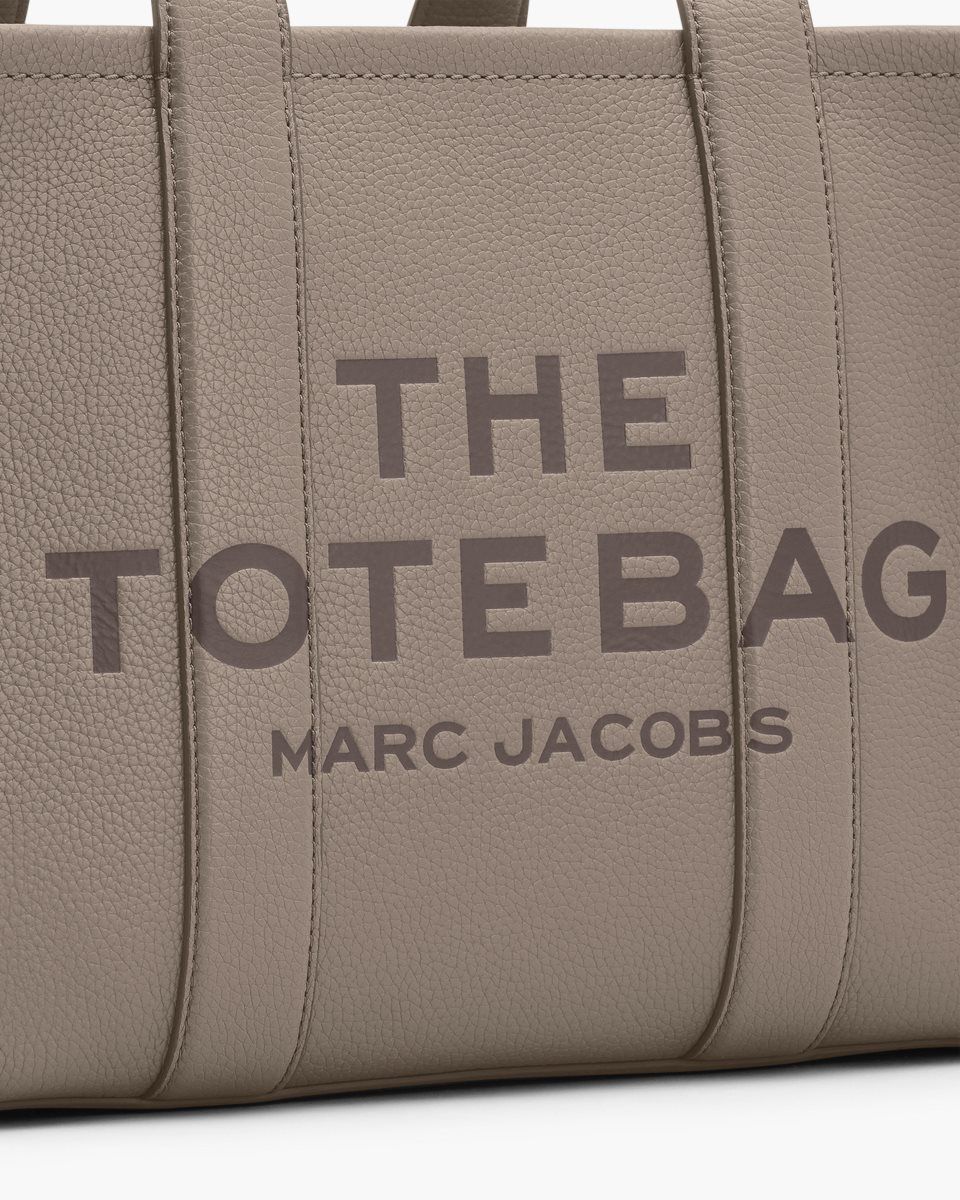 The Tote Bag Marc Jacobs The Leather Medium Tote Bag γυναικεια Cement | 023564FSV