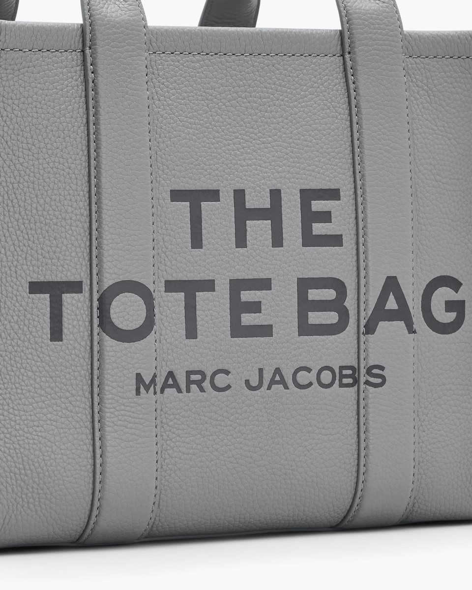 The Tote Bag Marc Jacobs The Leather Medium Tote Bag γυναικεια γκρι | 314697VZG