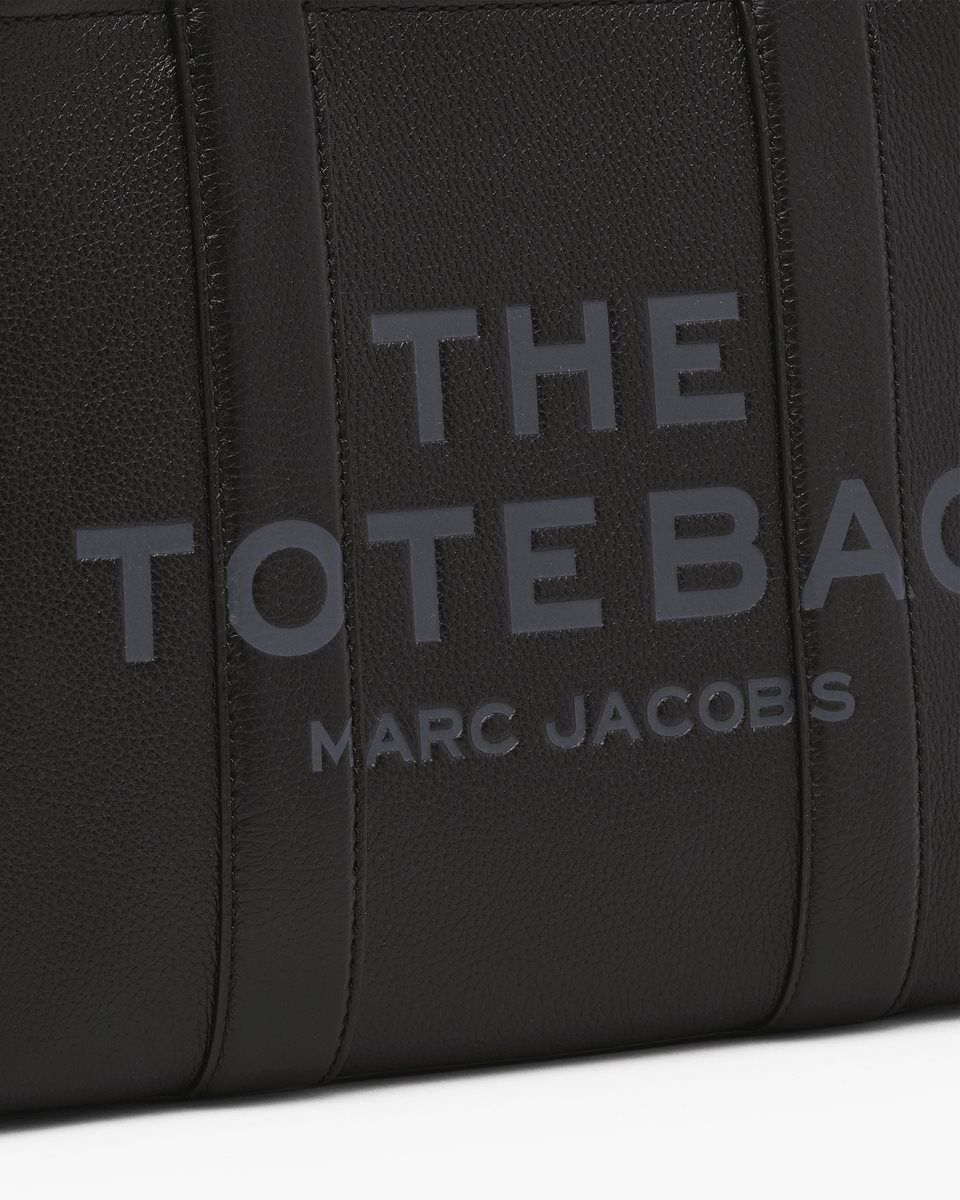 The Tote Bag Marc Jacobs The Leather Medium Tote Bag γυναικεια μαυρα | 037869NPU