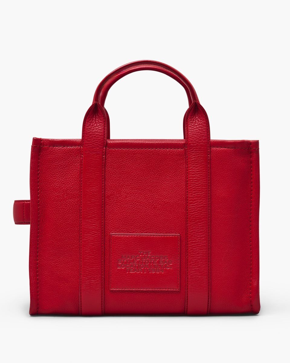 The Tote Bag Marc Jacobs The Leather Medium Tote Bag γυναικεια κοκκινα | 567421PBX