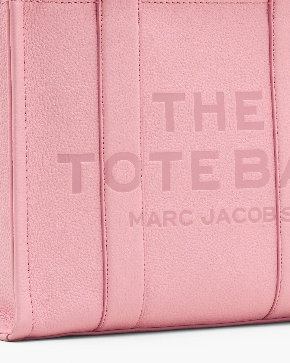 The Tote Bag Marc Jacobs The Leather Medium Tote Bag γυναικεια ροζ | 962538KIR