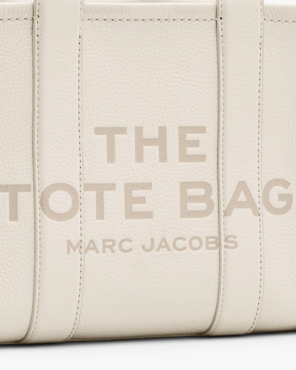 The Tote Bag Marc Jacobs The Leather Small Tote Bag γυναικεια ασημι | 507489QXN