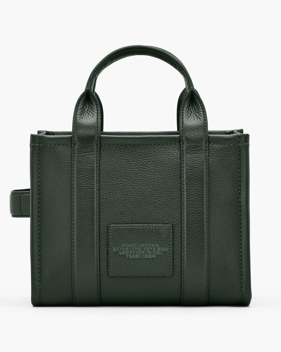 The Tote Bag Marc Jacobs The Leather Small Tote Bag γυναικεια σκούρο πρασινο | 876203KFO