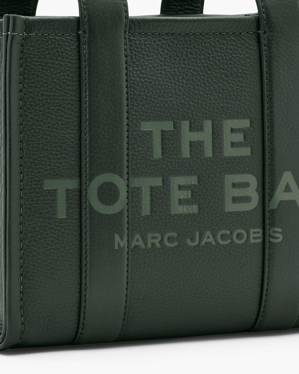 The Tote Bag Marc Jacobs The Leather Small Tote Bag γυναικεια σκούρο πρασινο | 876203KFO