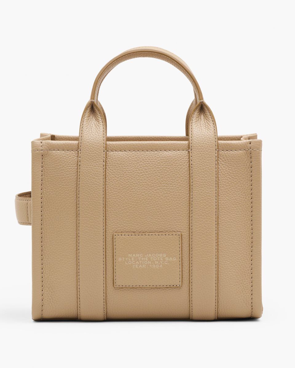 The Tote Bag Marc Jacobs The Leather Small Tote Bag γυναικεια καφε | 956324FRI