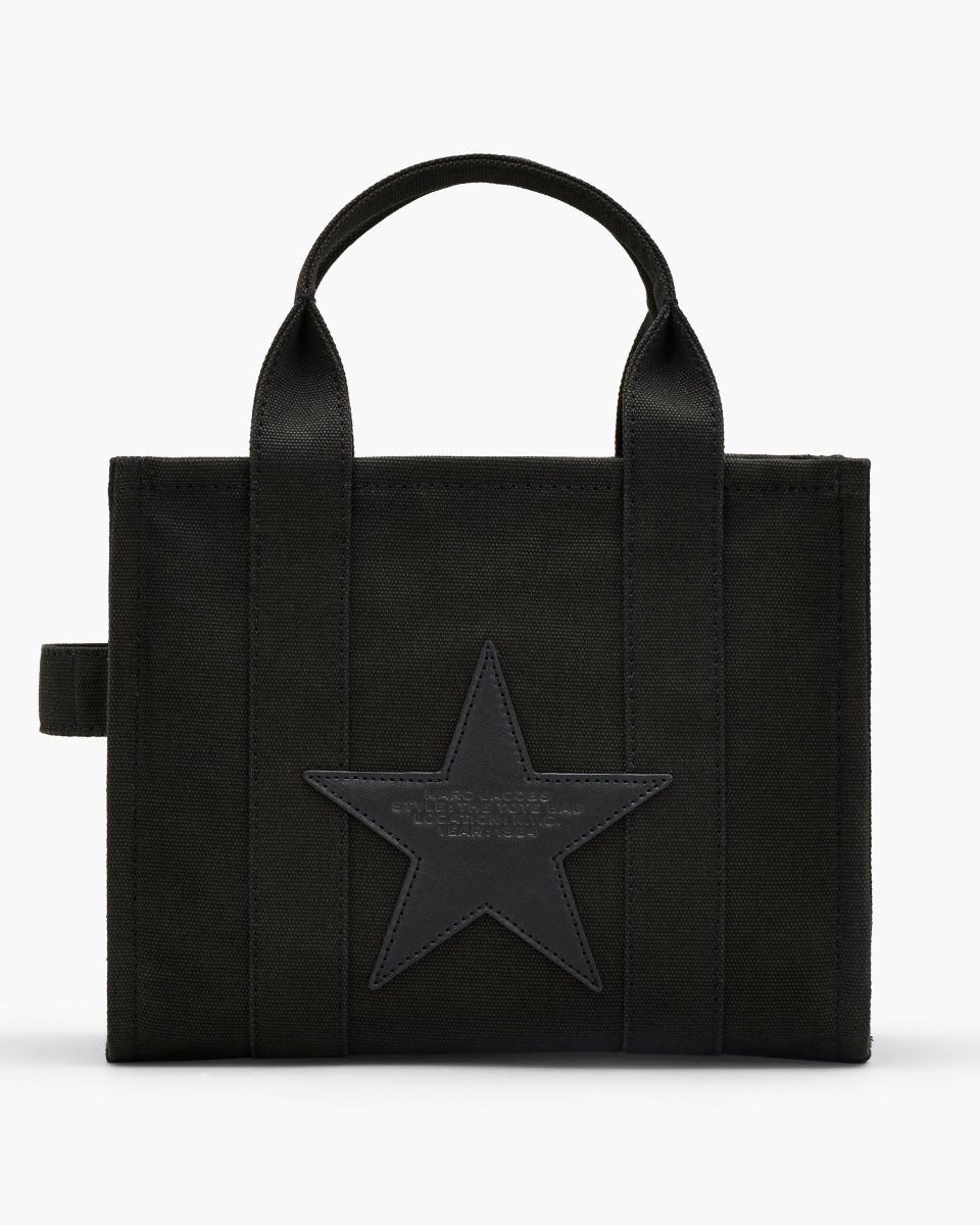 The Tote Bag Marc Jacobs The Star Canvas Small Tote Bag γυναικεια μαυρα | 189725SEP