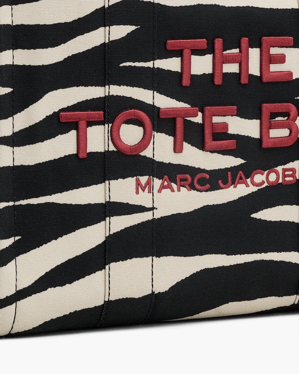 The Tote Bag Marc Jacobs The Zebra Canvas Large Tote Bag γυναικεια μαυρα ασπρα | 384019WOR