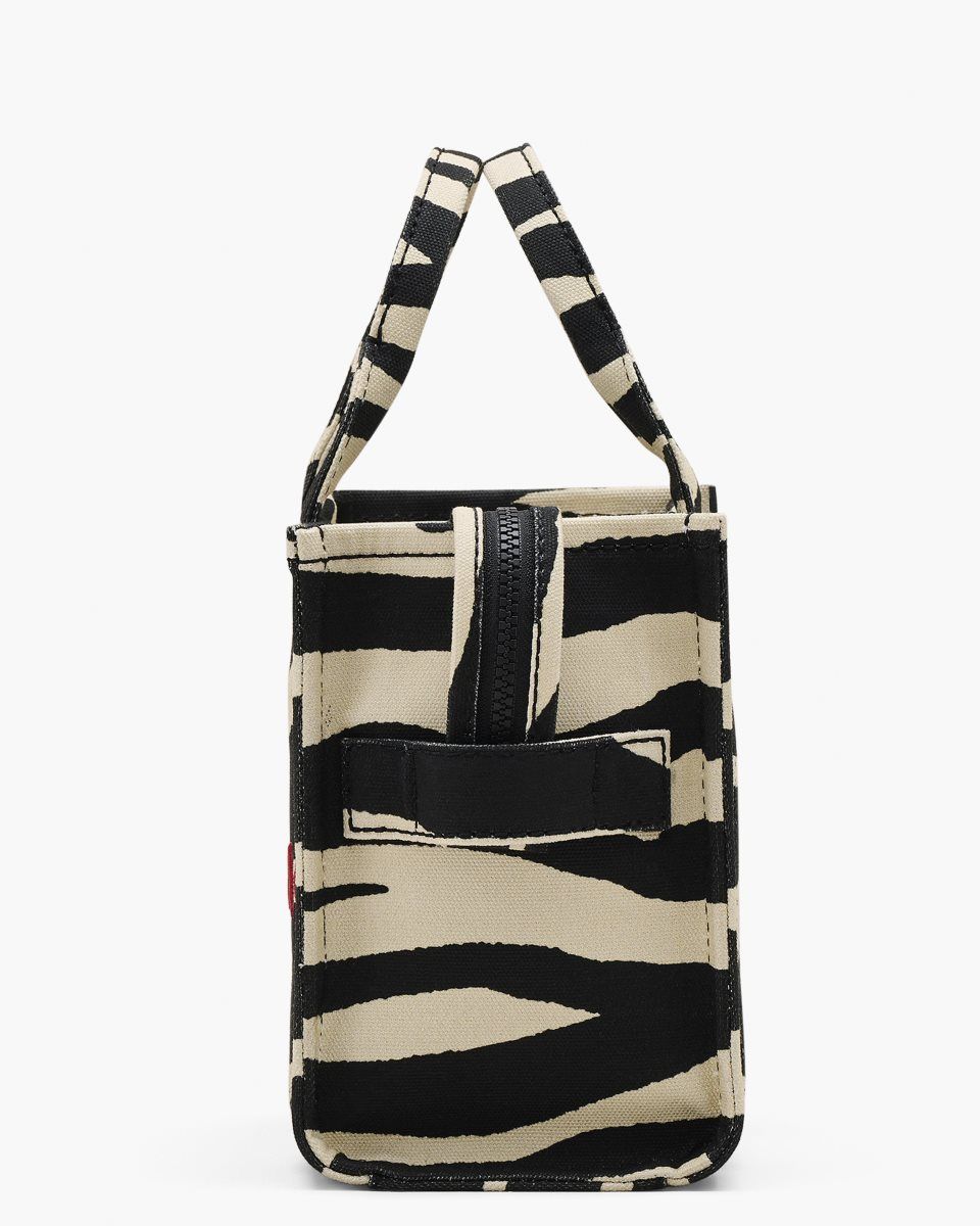 The Tote Bag Marc Jacobs The Zebra Canvas Small Tote Bag γυναικεια μαυρα ασπρα | 674321DMO