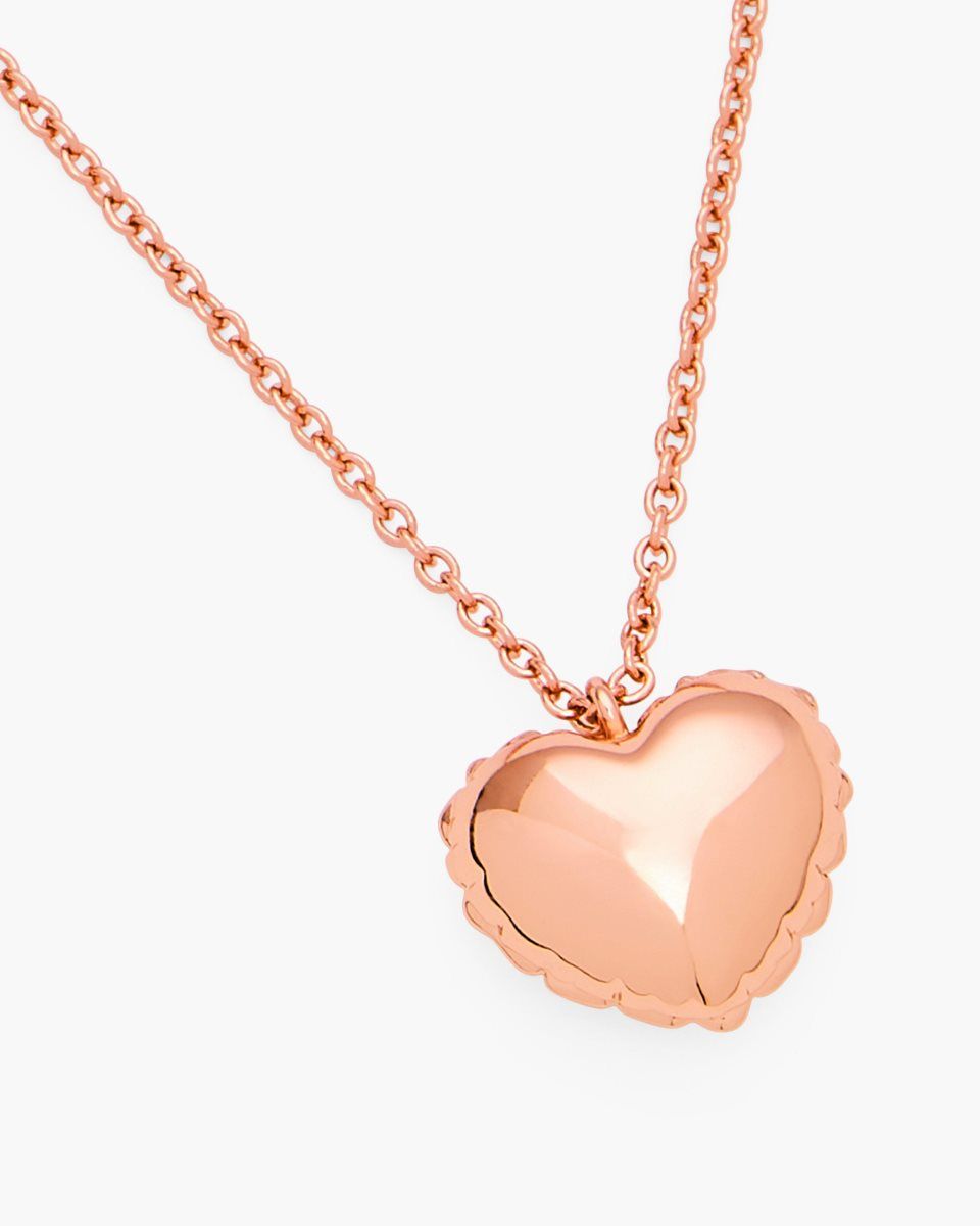 Κολιε Marc Jacobs Balloon Heart Necklace γυναικεια ροζ χρυσο χρωμα | 739681NBZ