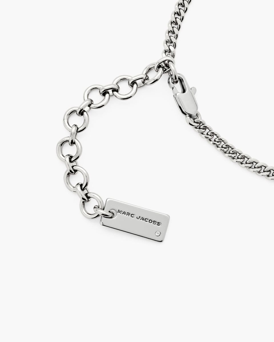 Κολιε Marc Jacobs Friendship Padlock Necklace γυναικεια ανοιχτο ασημι | 973512OJF