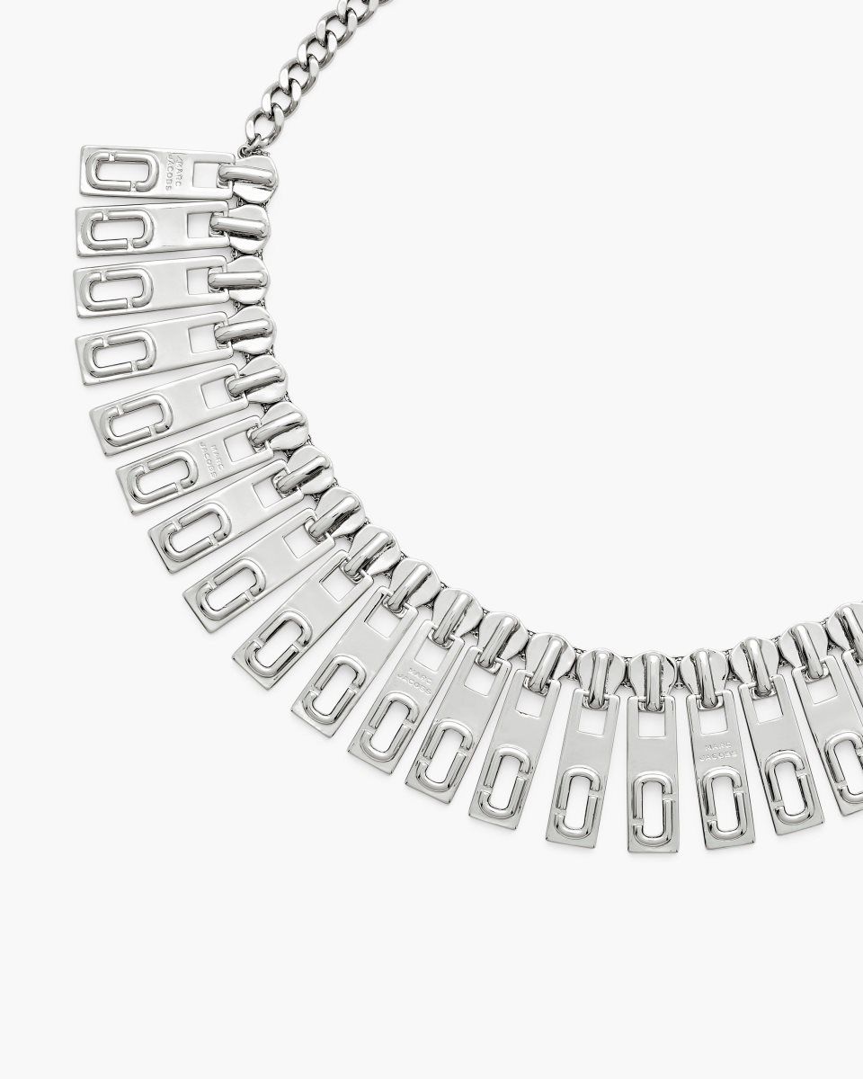 Κολιε Marc Jacobs J Marc Zipper Statement Necklace γυναικεια ασημι | 513742EZC