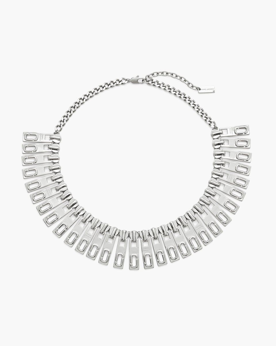 Κολιε Marc Jacobs J Marc Zipper Statement Necklace γυναικεια ασημι | 513742EZC