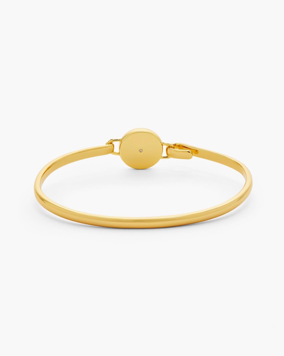 Βραχιολια Marc Jacobs The Button Hinge Bracelet γυναικεια χρυσο χρωμα κρέμα | 423590UPM