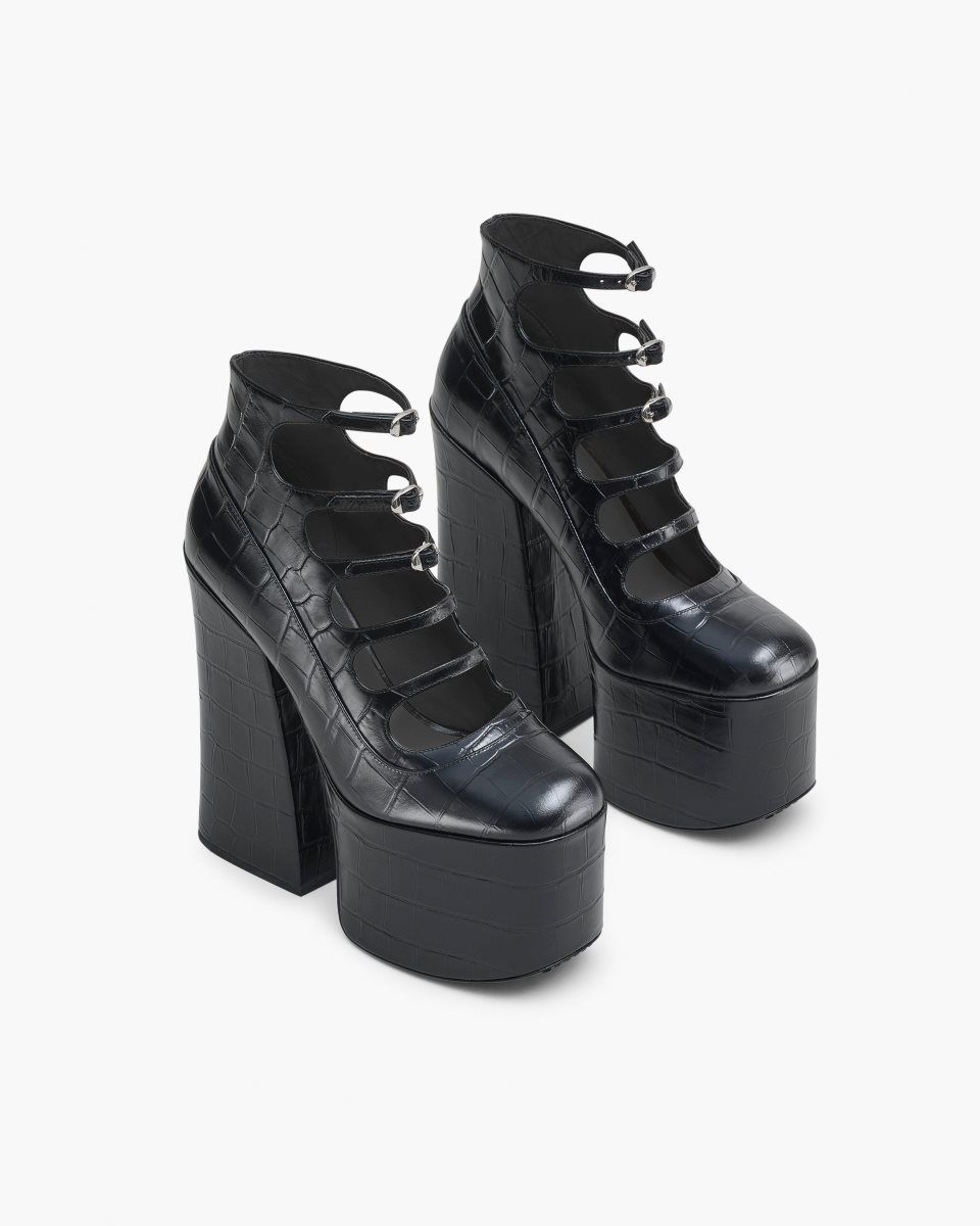 Μποτεσ Marc Jacobs The Croc Embossed Kiki Ankle Boot γυναικεια μαυρα | 152746AUB