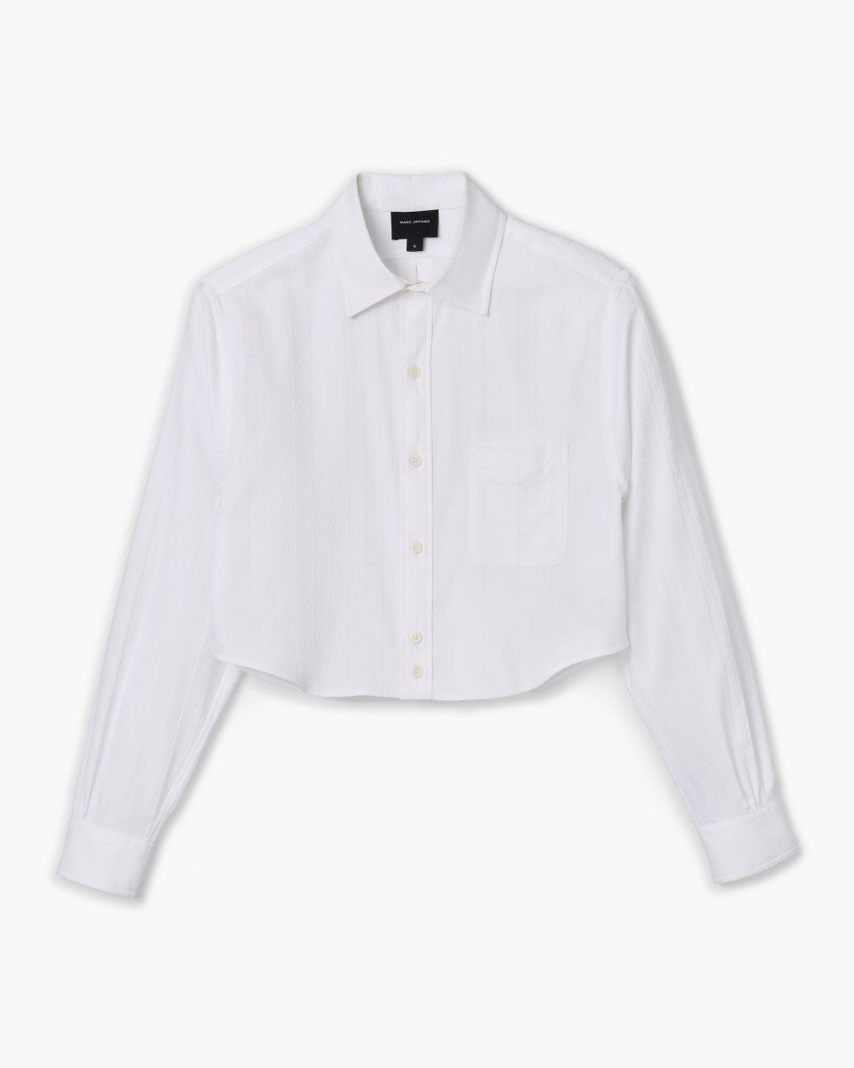 Αριστος Marc Jacobs The Cropped Femme Shirt γυναικεια ασπρα | 425076YQG