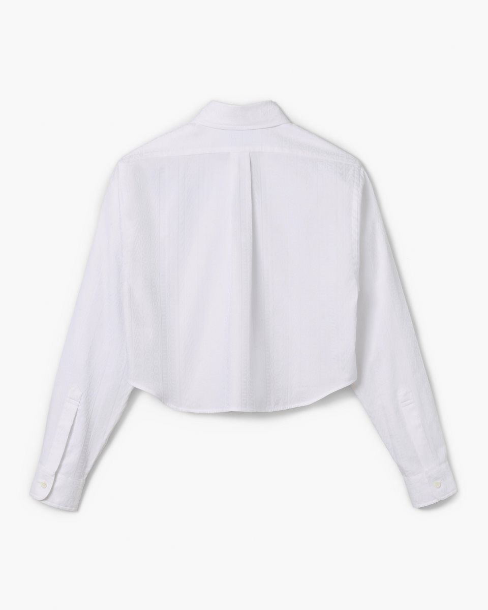 Αριστος Marc Jacobs The Cropped Femme Shirt γυναικεια ασπρα | 425076YQG