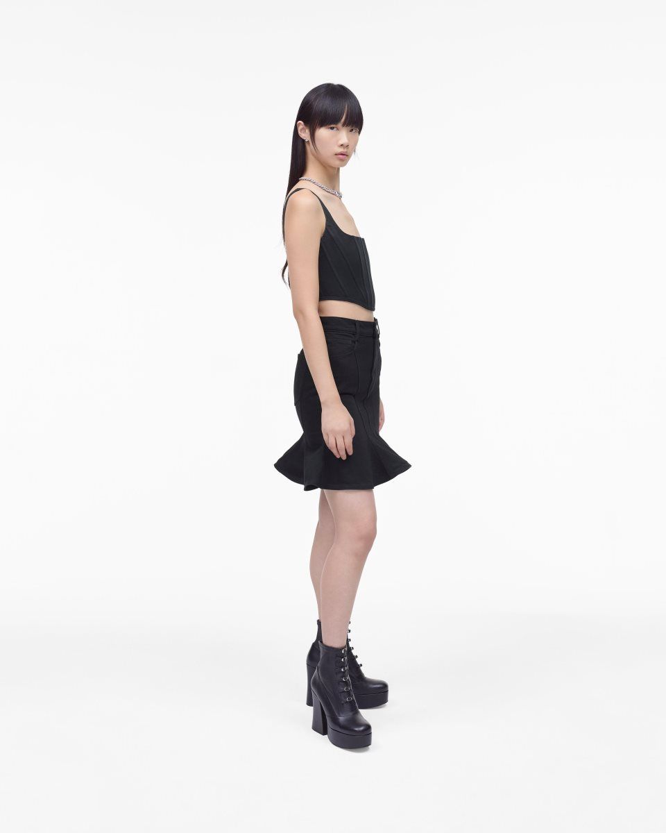 παντελονι Marc Jacobs The Fluted Mini Skirt γυναικεια μαυρα | 421906FCX