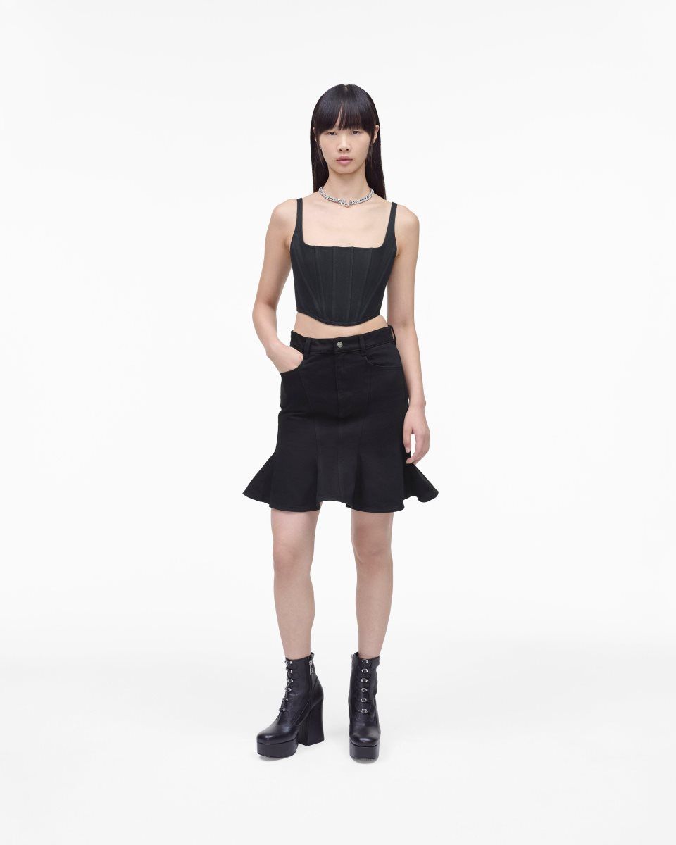 παντελονι Marc Jacobs The Fluted Mini Skirt γυναικεια μαυρα | 421906FCX