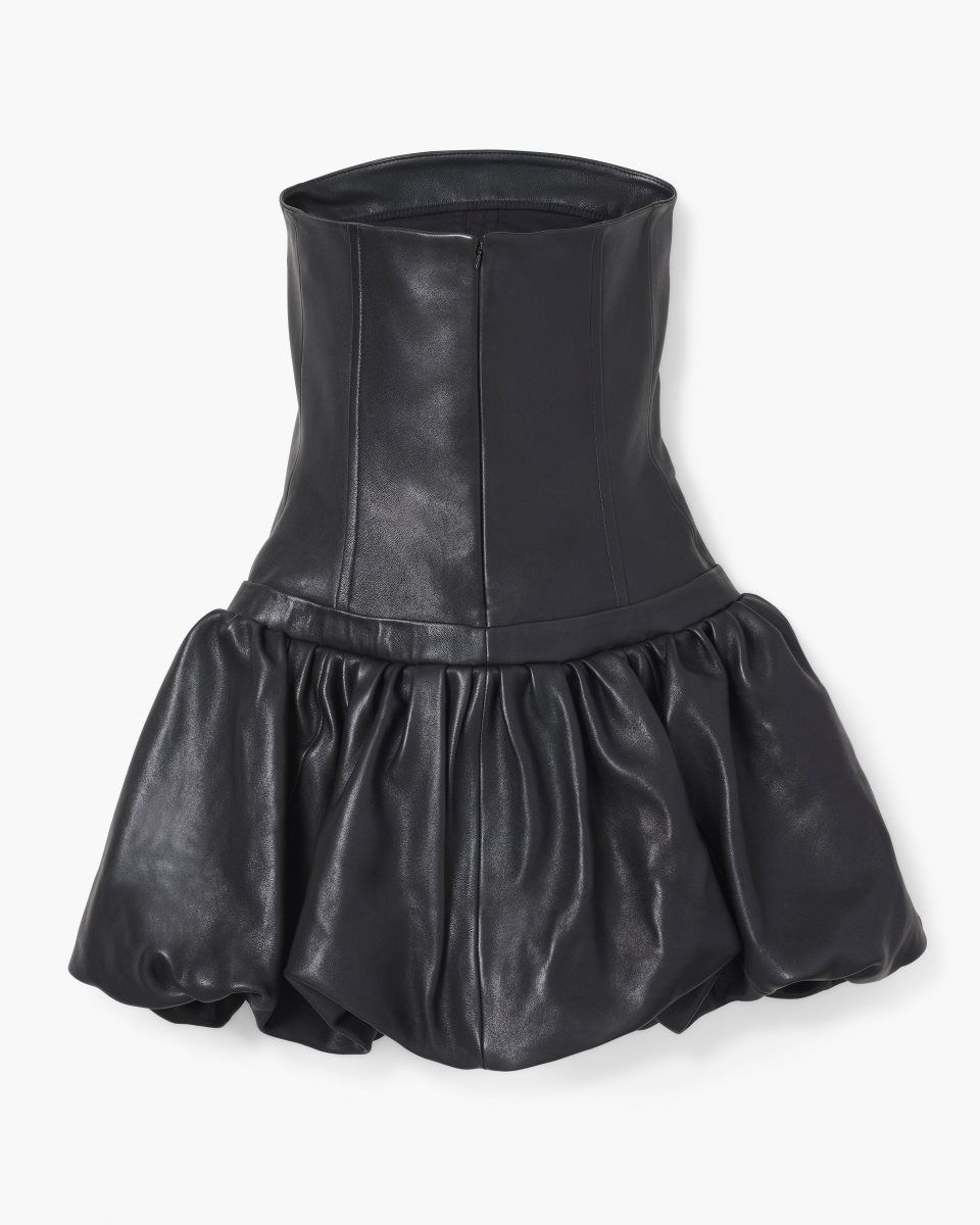 Φορεμα Marc Jacobs The Leather Bubble Dress γυναικεια μαυρα | 820539VOR