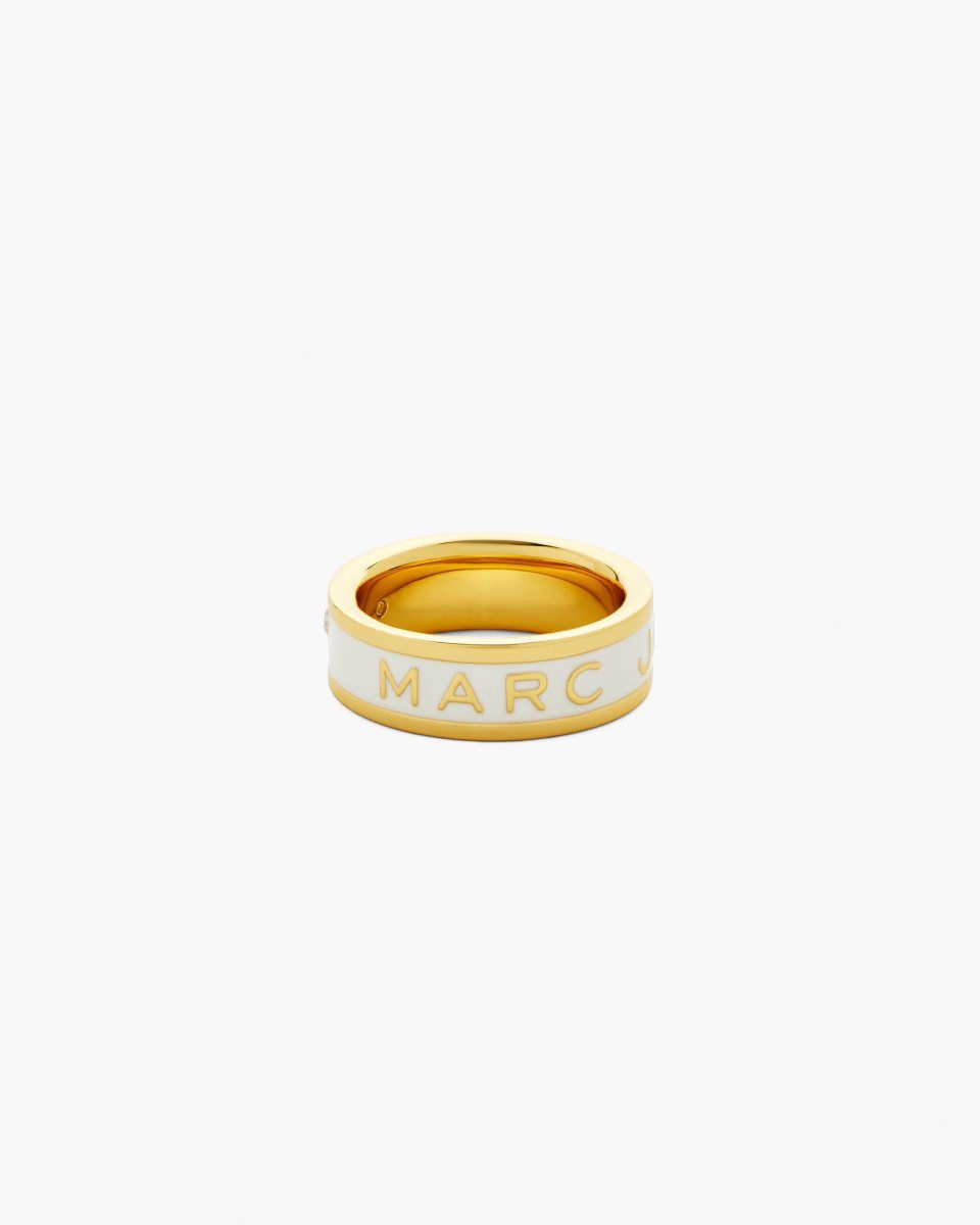 Δαχτυλιδια Marc Jacobs The Marc Jacobs Enamel Ring γυναικεια χρυσο χρωμα κρέμα | 162950ZDG