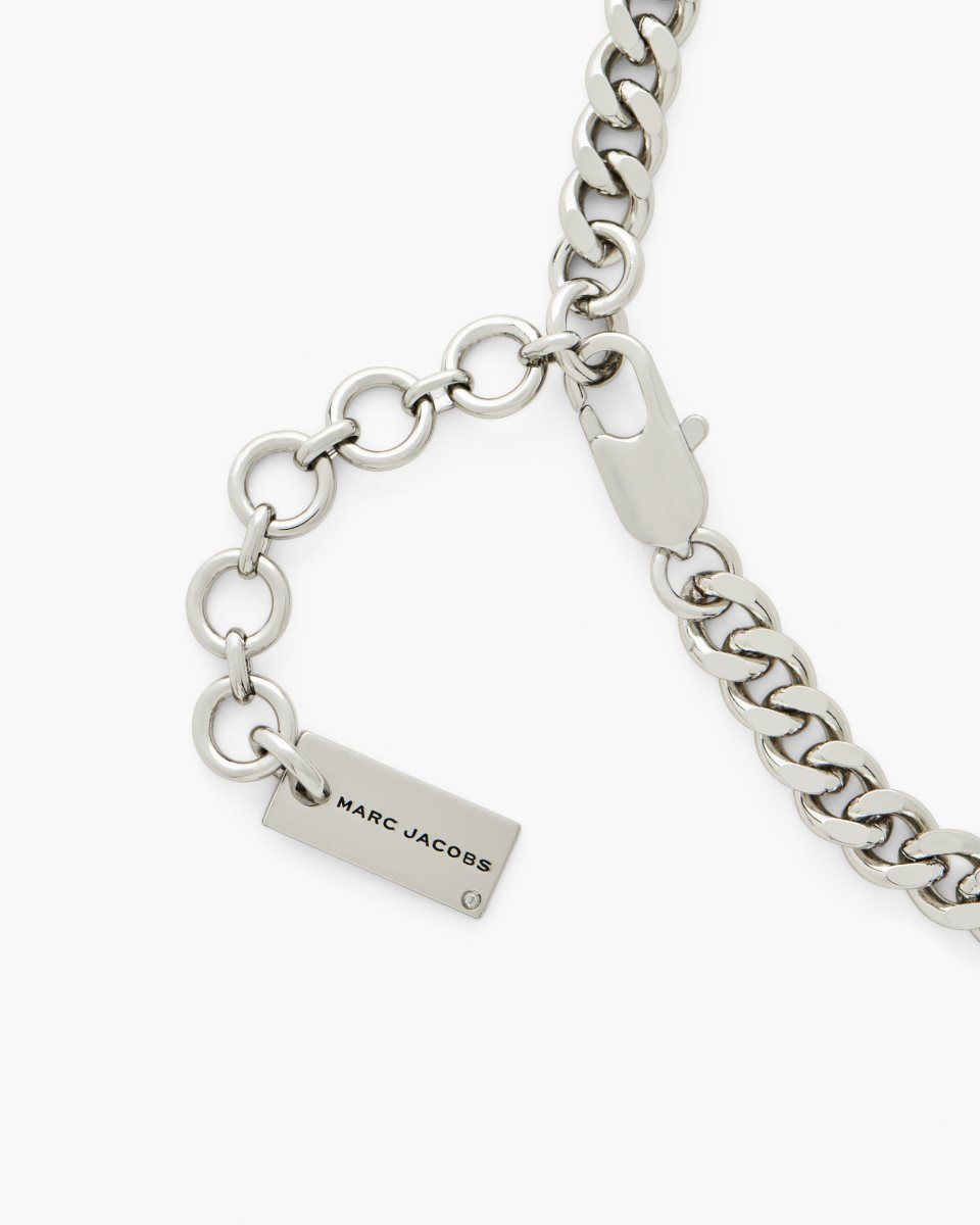 Κολιε Marc Jacobs The Mini Icon Charm Necklace γυναικεια ανοιχτο ασημι | 528036APR