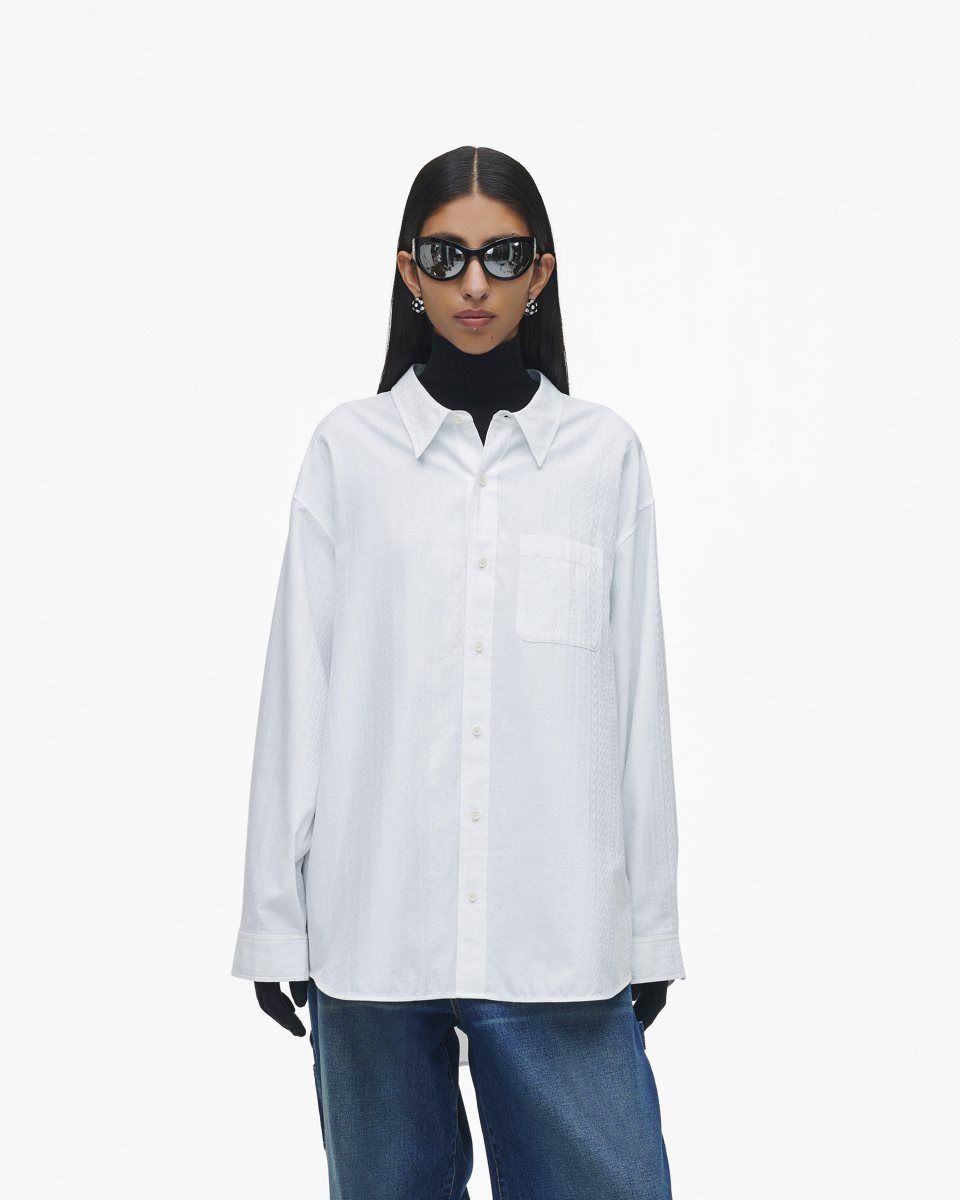 Αριστος Marc Jacobs The Monogram Big Shirt γυναικεια ασπρα | 590724ERX