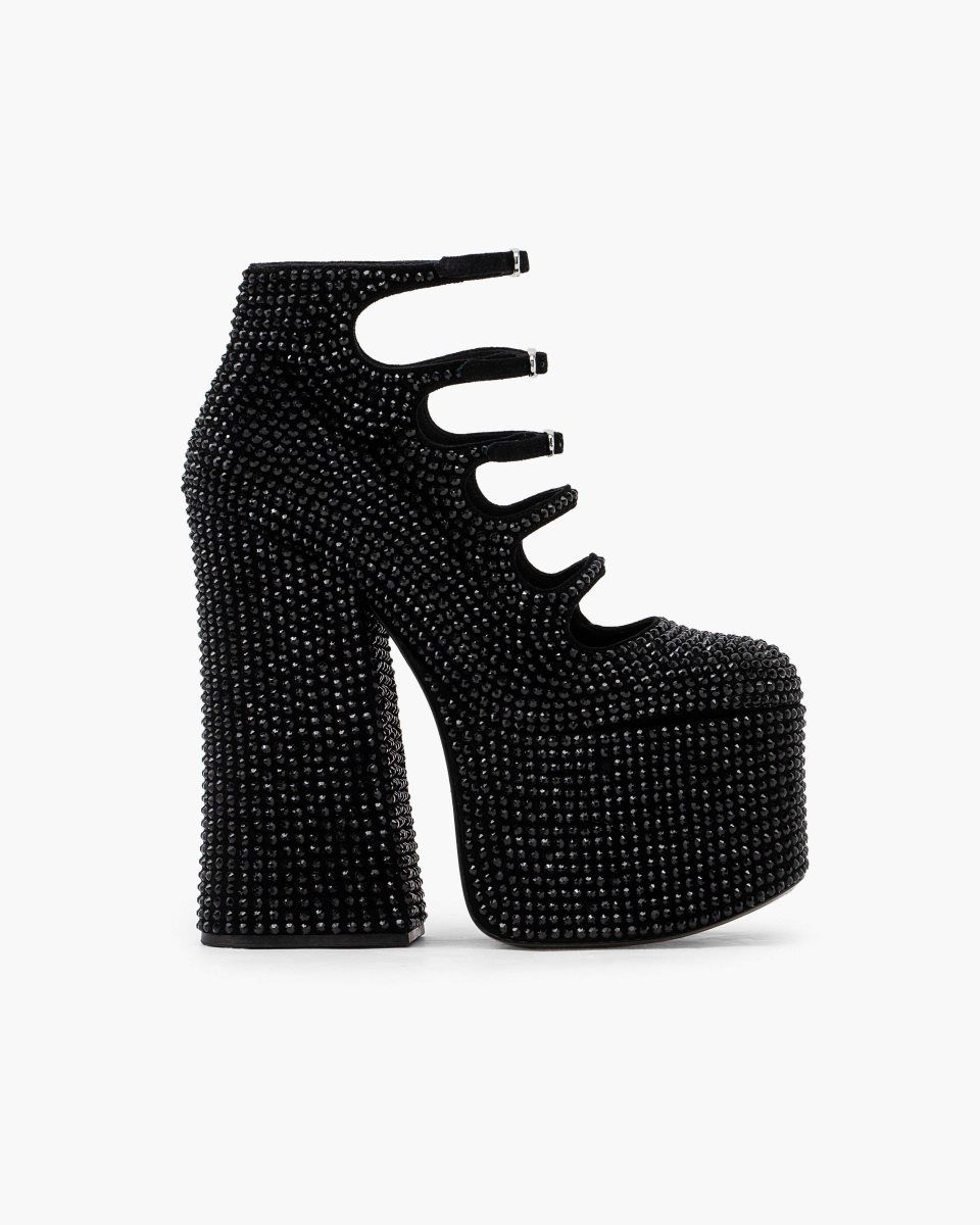 Μποτεσ Marc Jacobs The Rhinestone Kiki Ankle Boot γυναικεια μαυρα μαυρα | 621958GCW