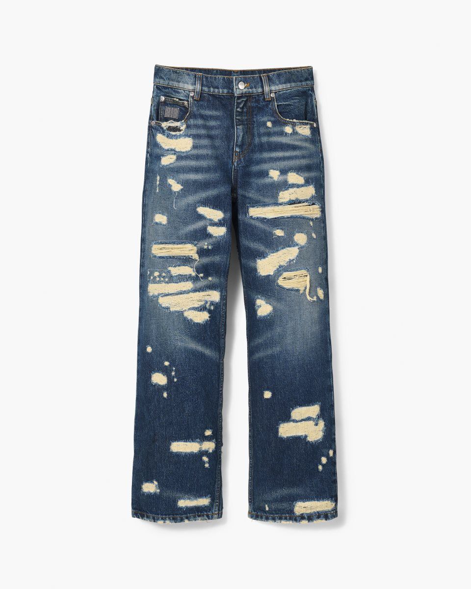 παντελονι Marc Jacobs The Rip And Repair Straight Jean γυναικεια μπλε σκουρο | 127648SCH