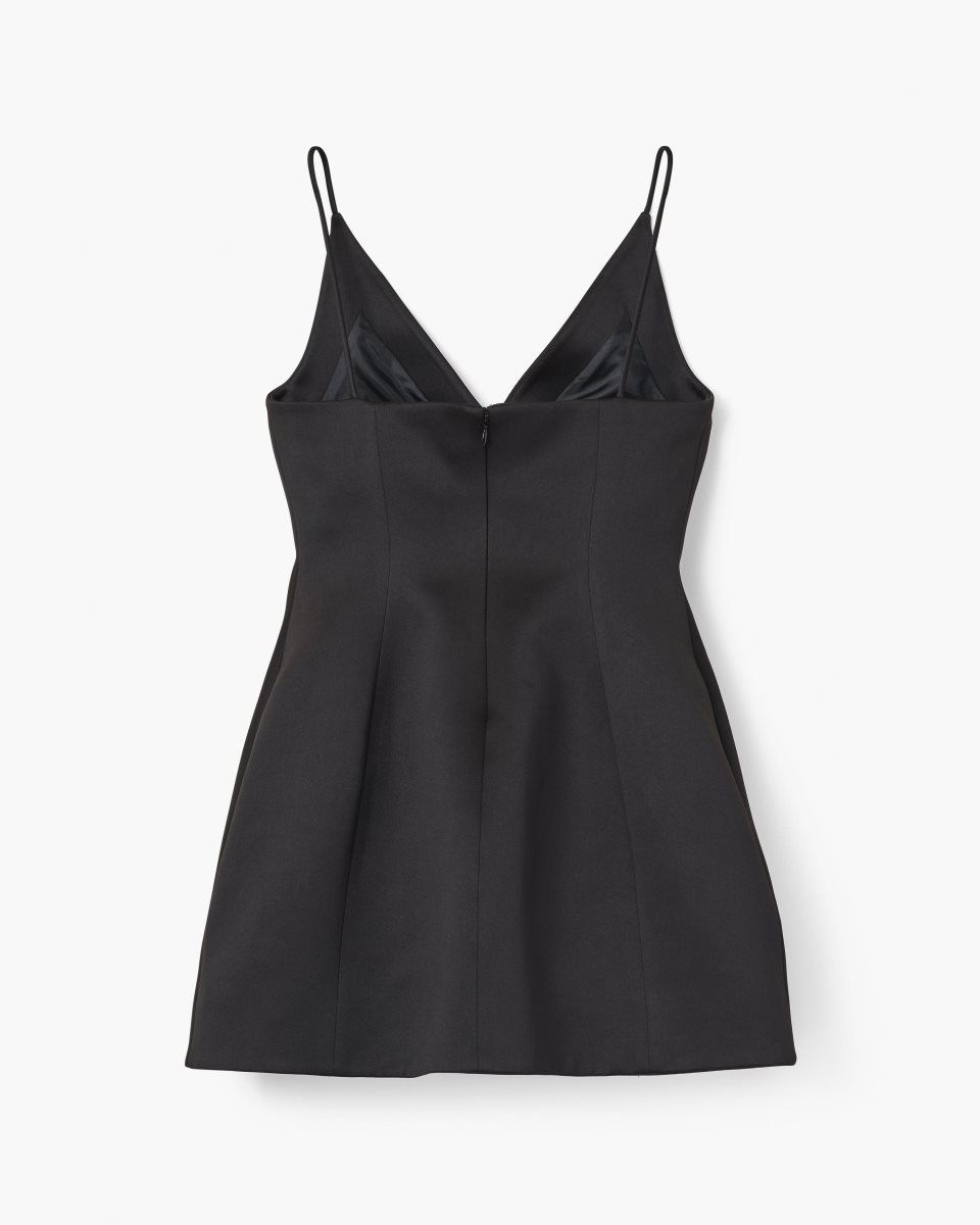 Φορεμα Marc Jacobs The Satin Bow Dress γυναικεια μαυρα | 537608WYA