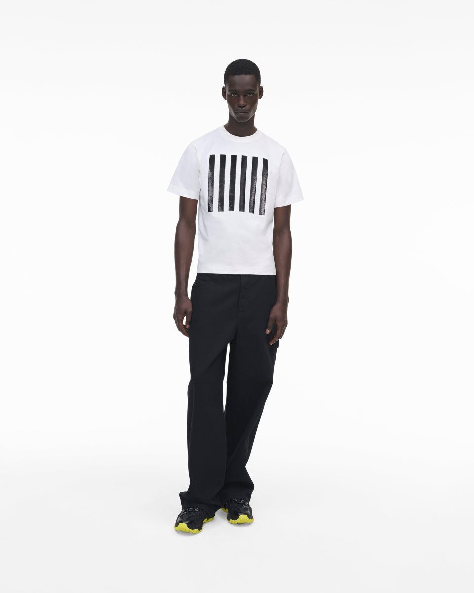 Αριστος Marc Jacobs The Stripe Box Tee γυναικεια ασπρα | 095762VPJ