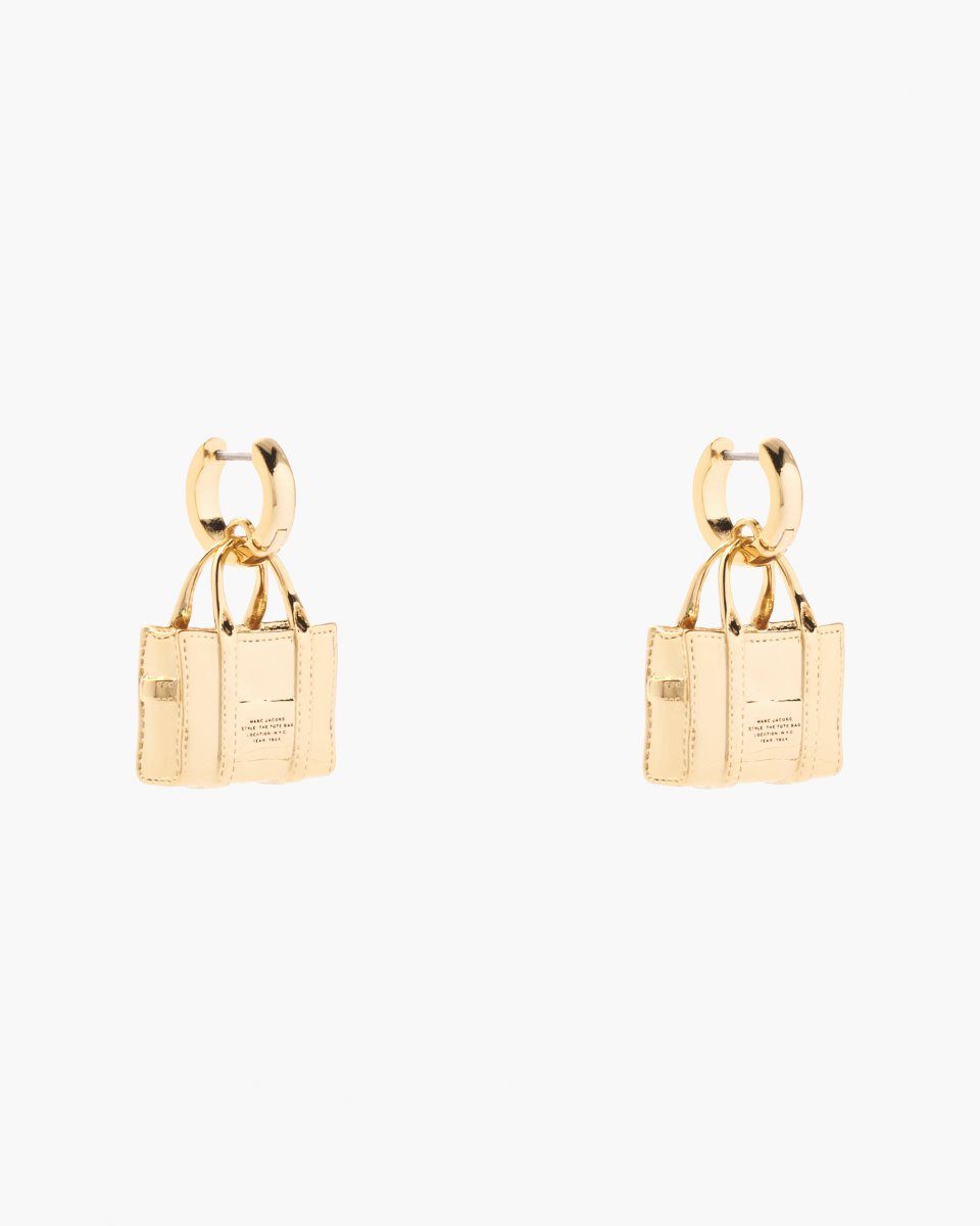 Σκουλαρικια Marc Jacobs The Tote Bag Earrings γυναικεια ανοιχτο χρυσο χρωμα | 083152FIG