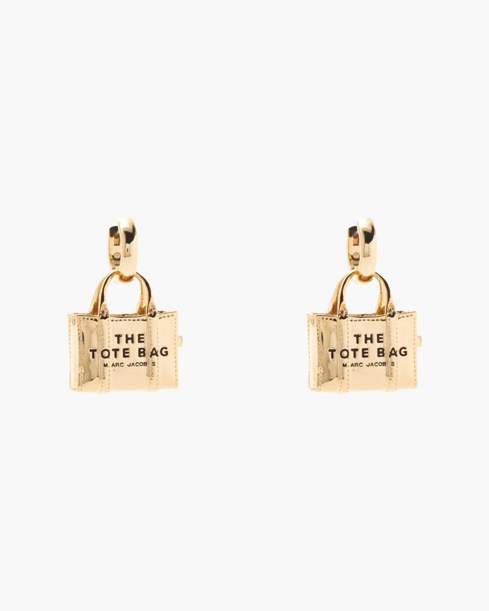 Σκουλαρικια Marc Jacobs The Tote Bag Earrings γυναικεια ανοιχτο χρυσο χρωμα | 083152FIG