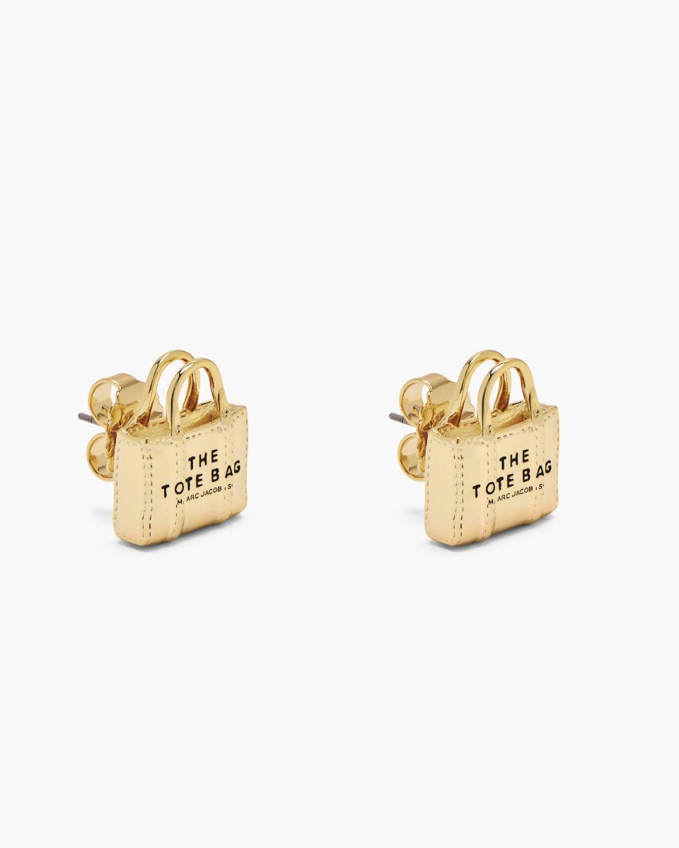 Σκουλαρικια Marc Jacobs The Tote Bag Stud Earrings γυναικεια ανοιχτο χρυσο χρωμα | 378546WCH