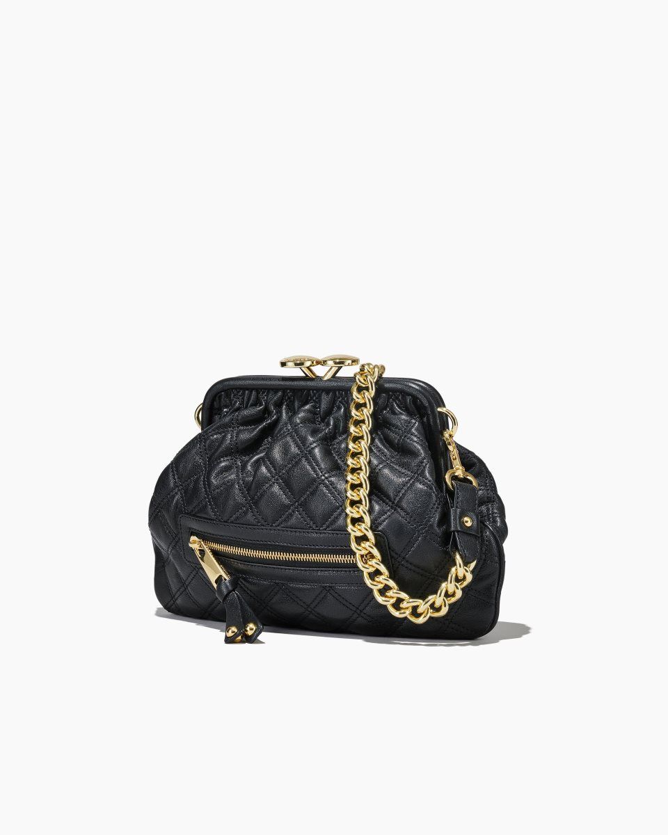 Τσαντα Χειροσ Marc Jacobs Re-Edition Quilted Leather Little Stam Bag γυναικεια μαυρα | 196735RTL