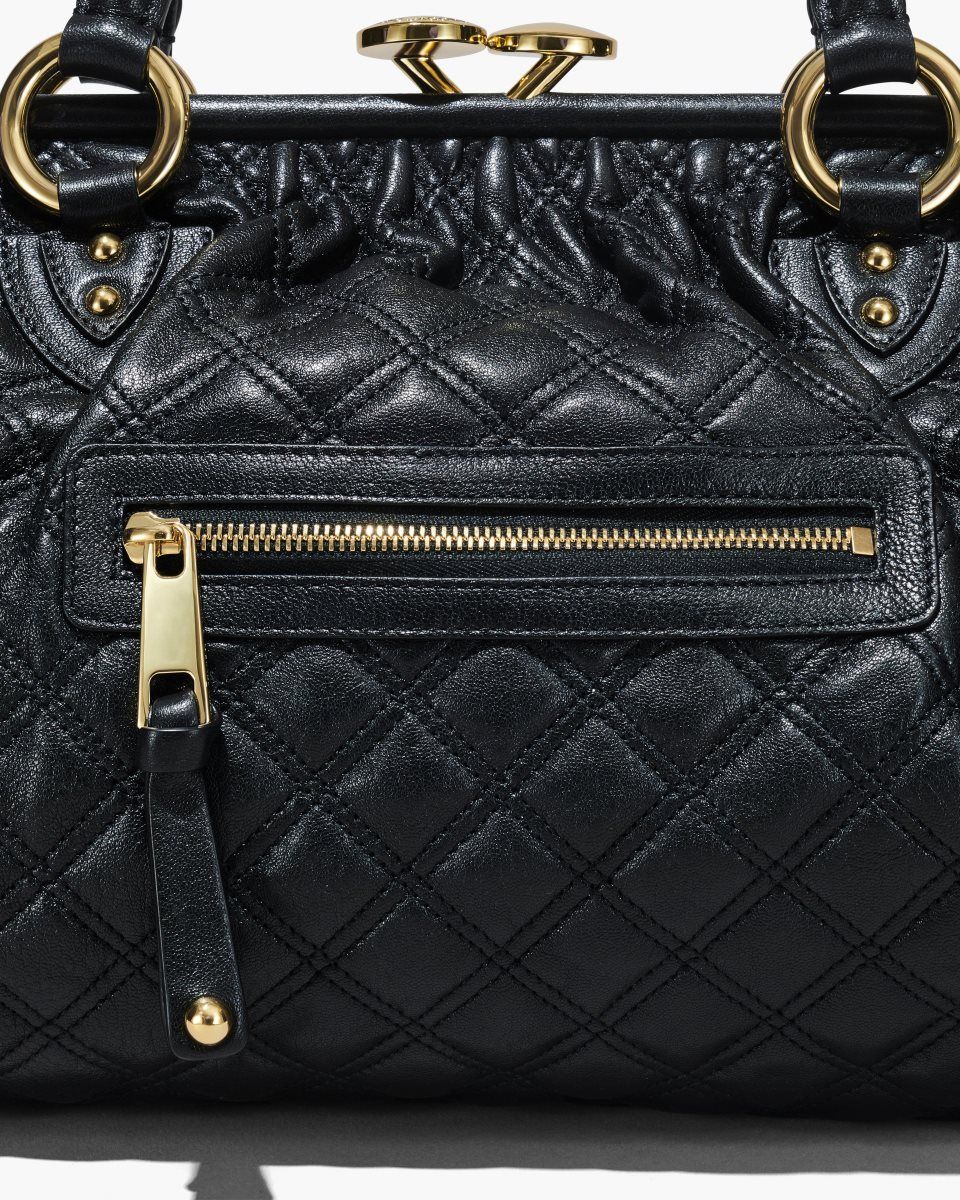 Τσαντα Χειροσ Marc Jacobs Re-Edition Quilted Leather Stam Bag γυναικεια μαυρα | 230584ZCB