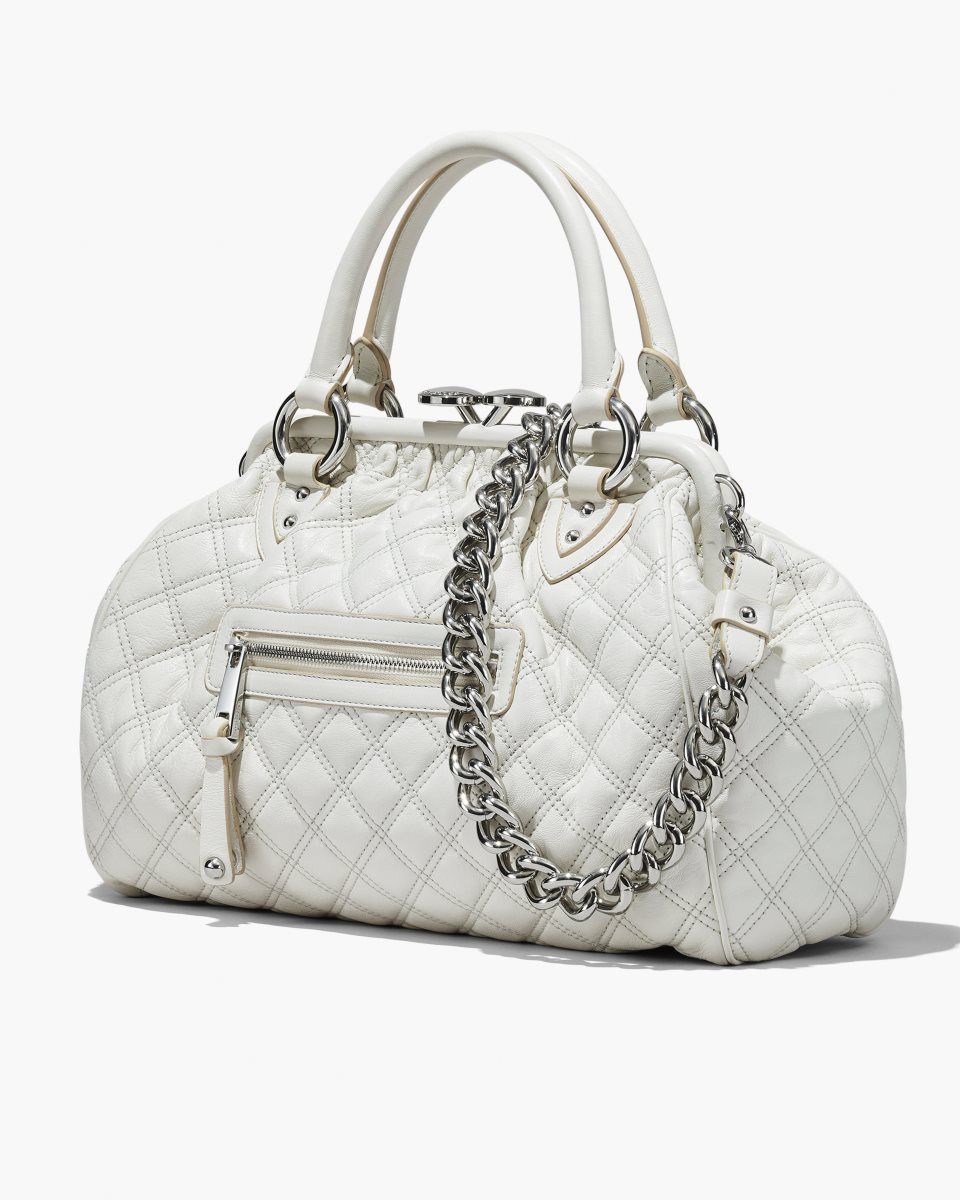 Τσαντα Χειροσ Marc Jacobs Re-Edition Quilted Leather Stam Bag γυναικεια ασπρα | 246318LKH