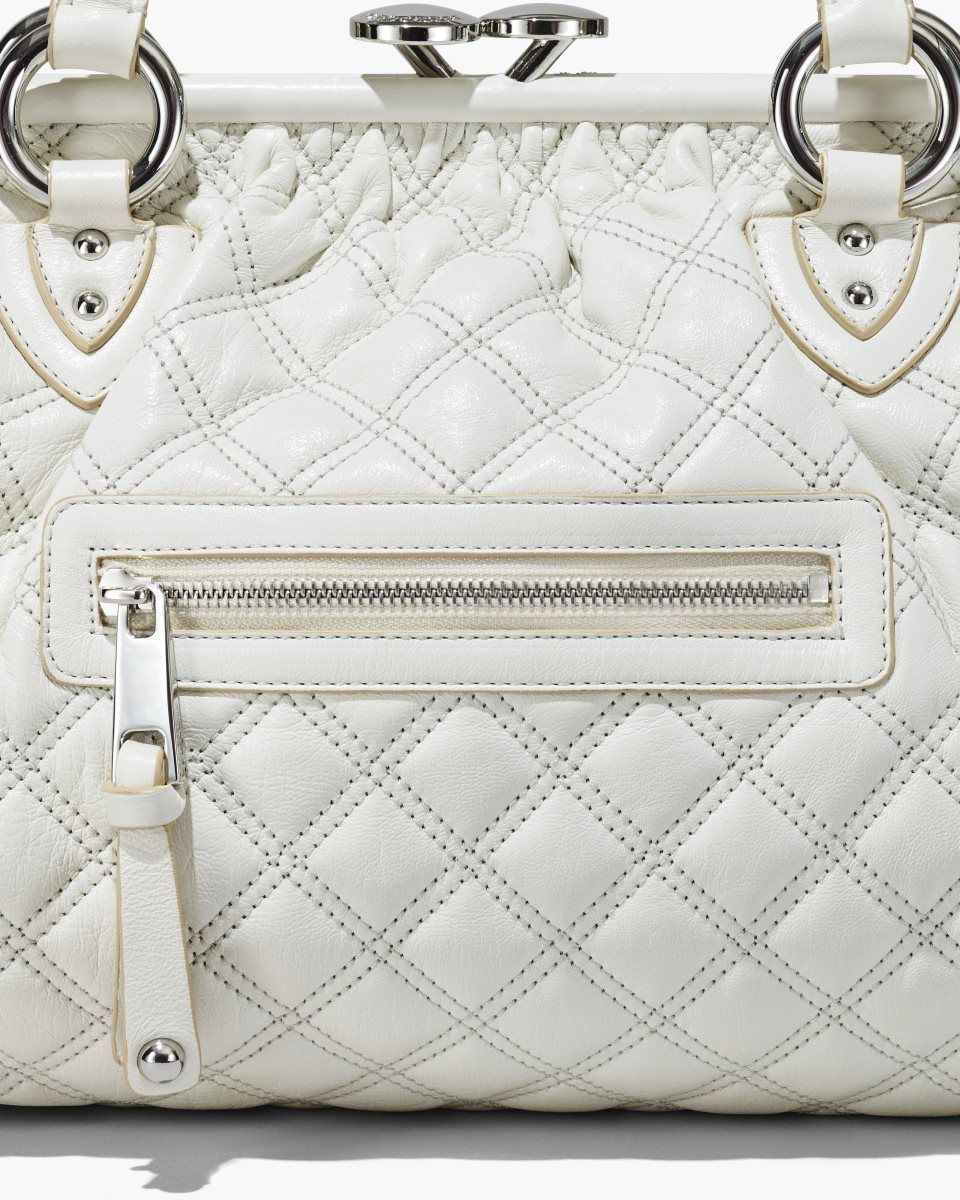 Τσαντα Χειροσ Marc Jacobs Re-Edition Quilted Leather Stam Bag γυναικεια ασπρα | 246318LKH