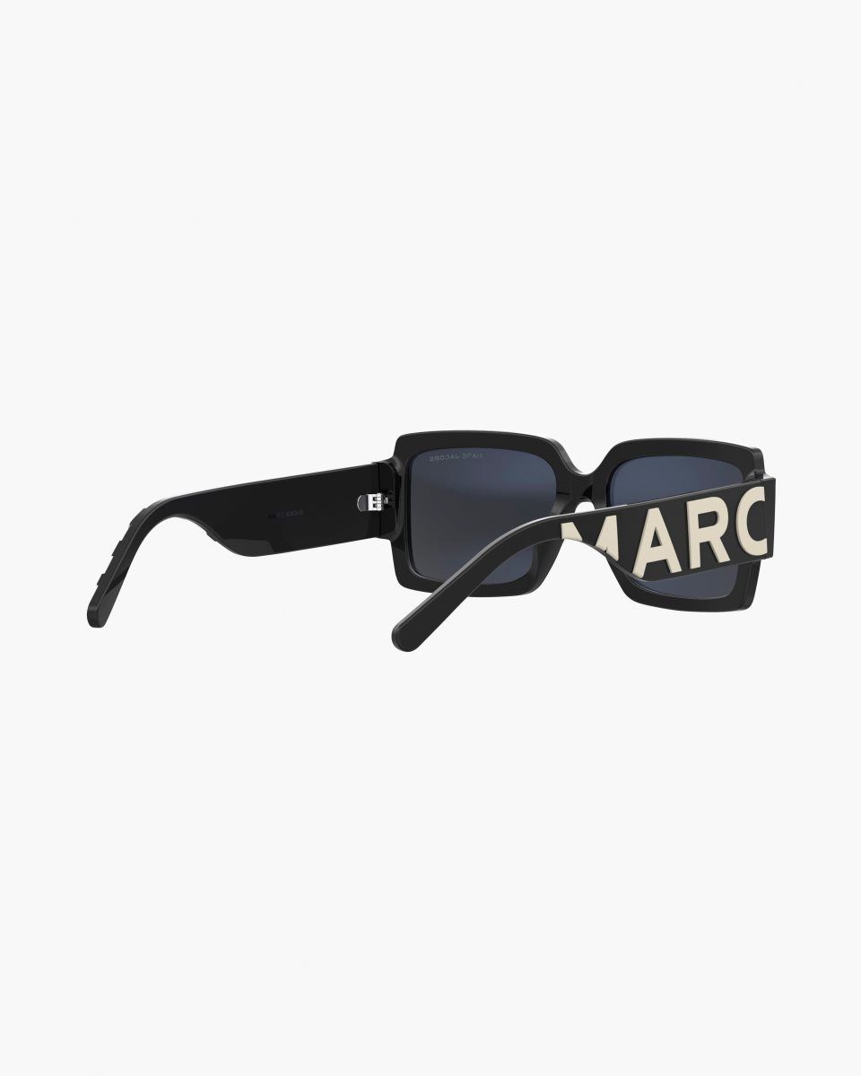 Γυαλια Ηλιου Marc Jacobs The Bold Logo Square Sunglasses γυναικεια μαυρα ασπρα | 172403UFT